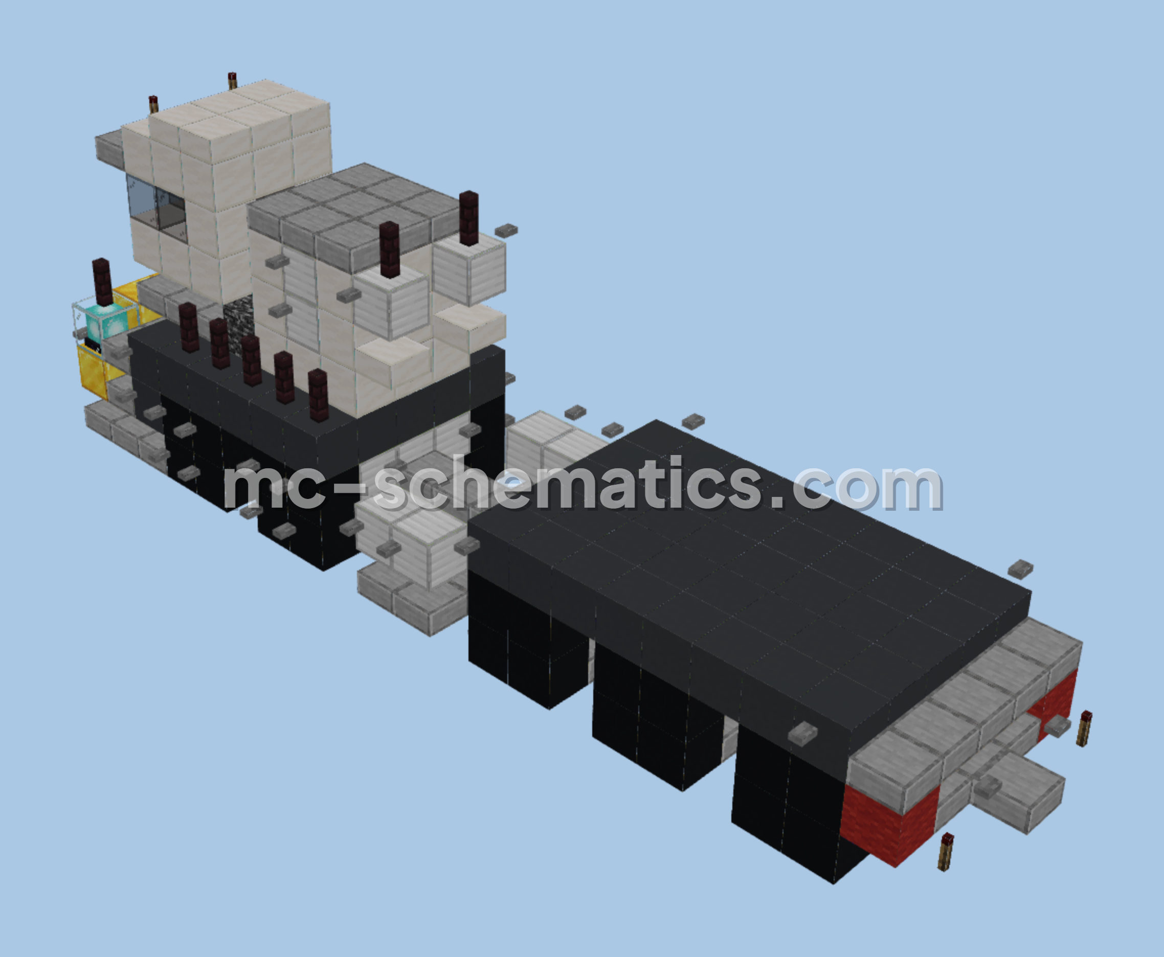 10x10 Abnormal Load Truck Vehicle Minecraft schematic preview