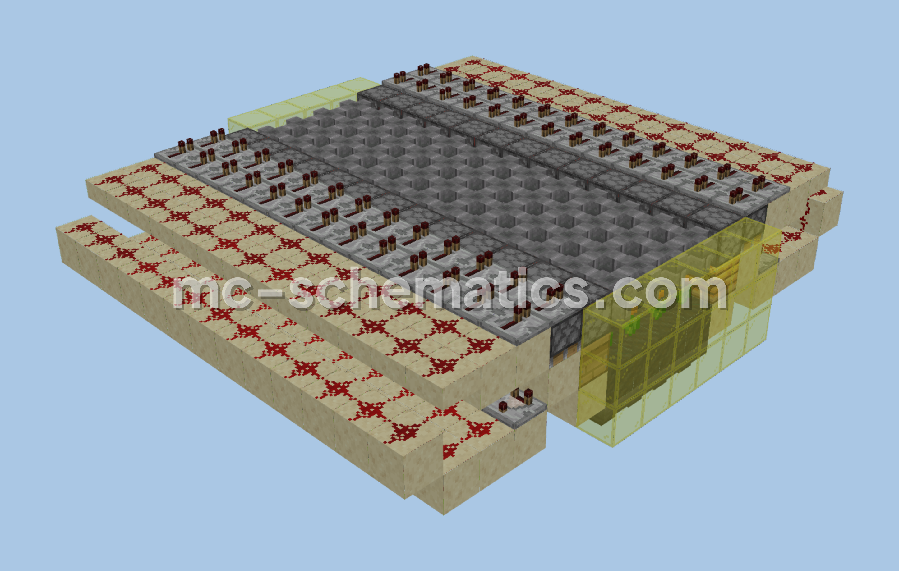 26 Beehives Farm Compact Design Minecraft schematic preview