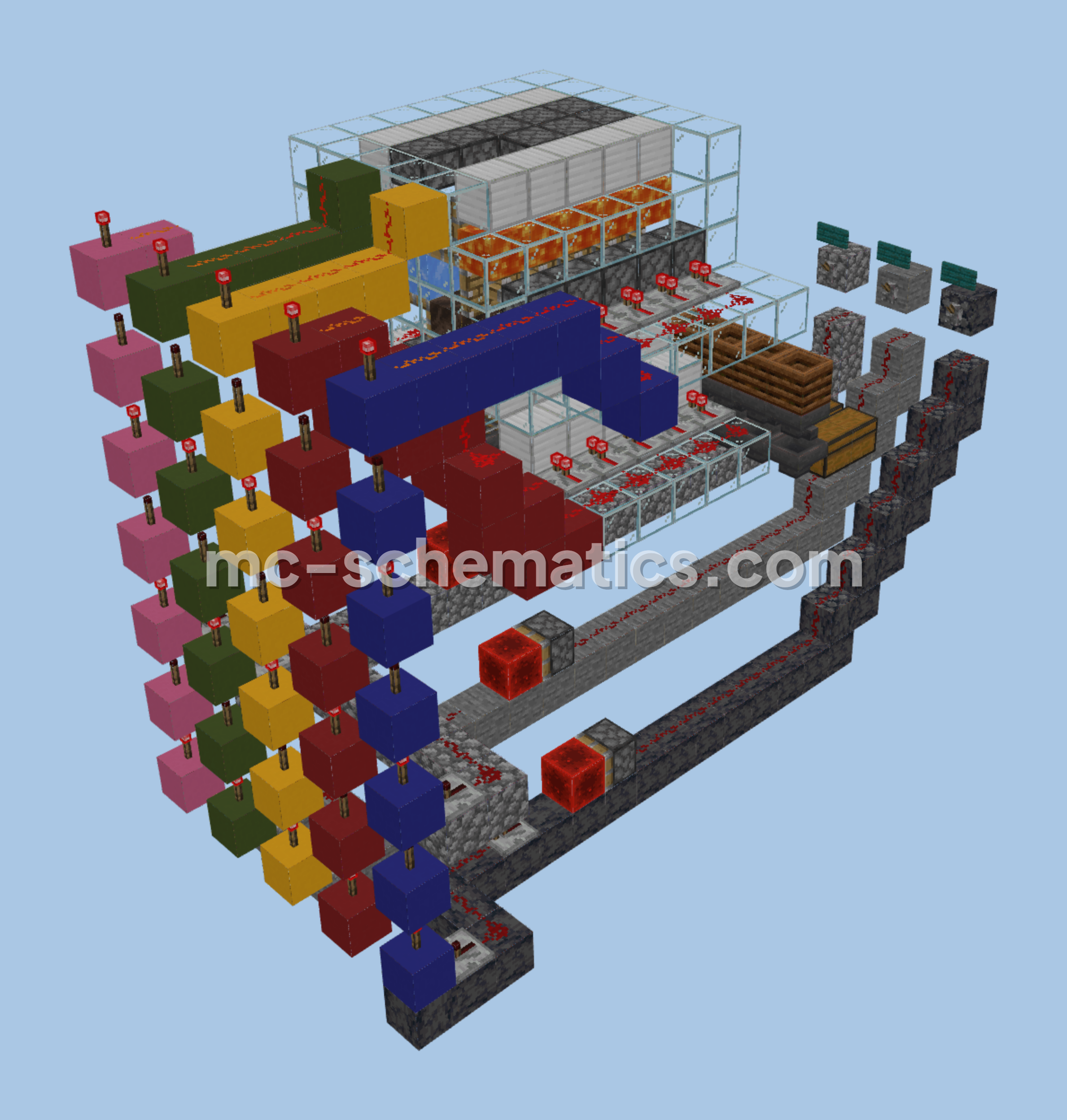 3-in-1 Stone Generator Minecraft schematic preview