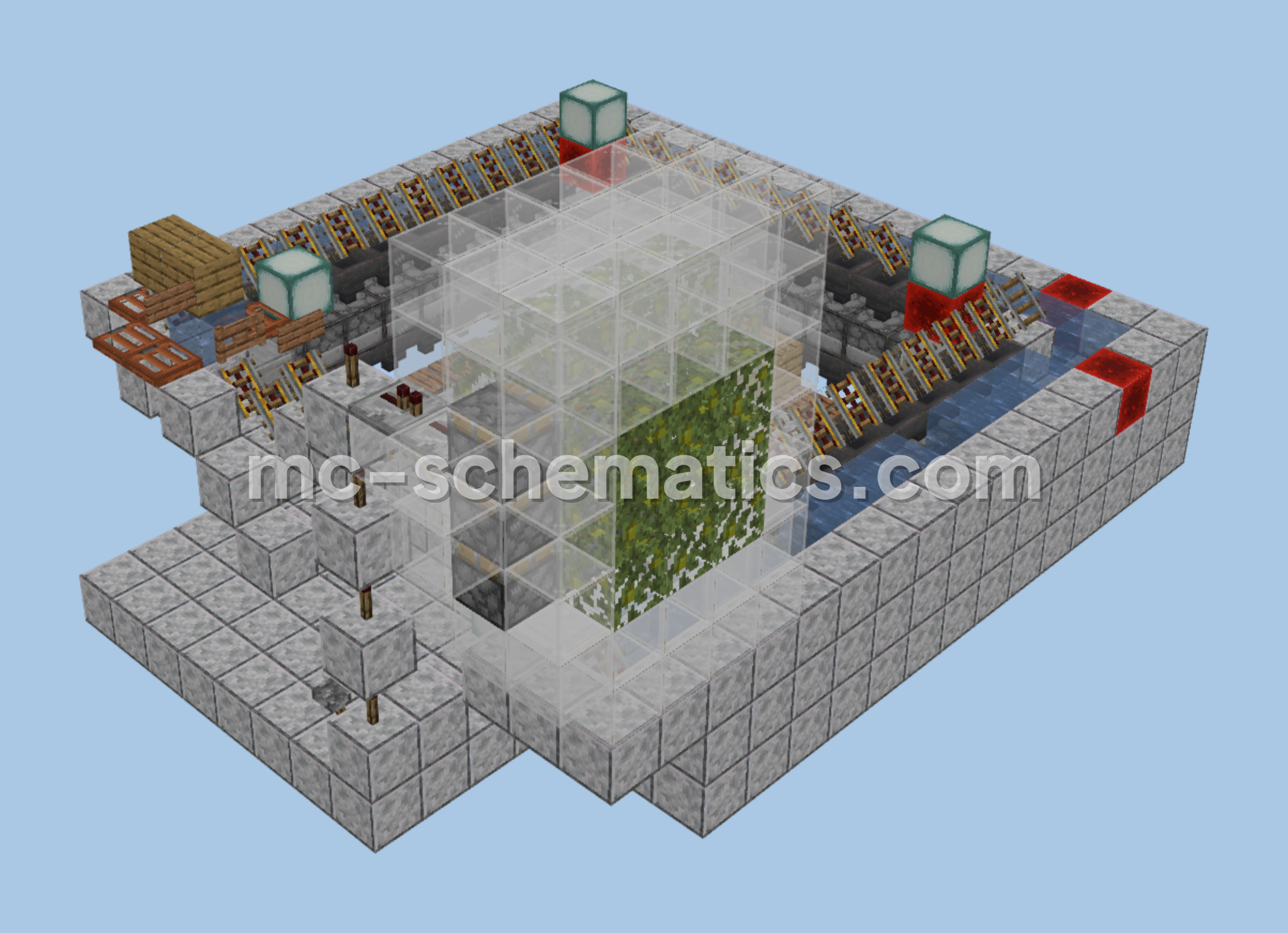 30x Furnace Array Minecraft schematic preview