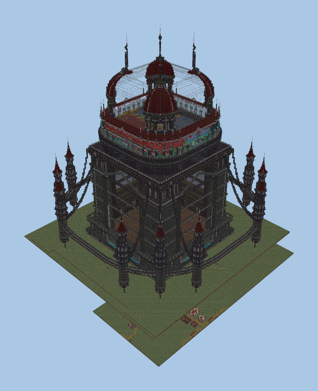360 Ender Pearl Teleport Cannon Minecraft schematic