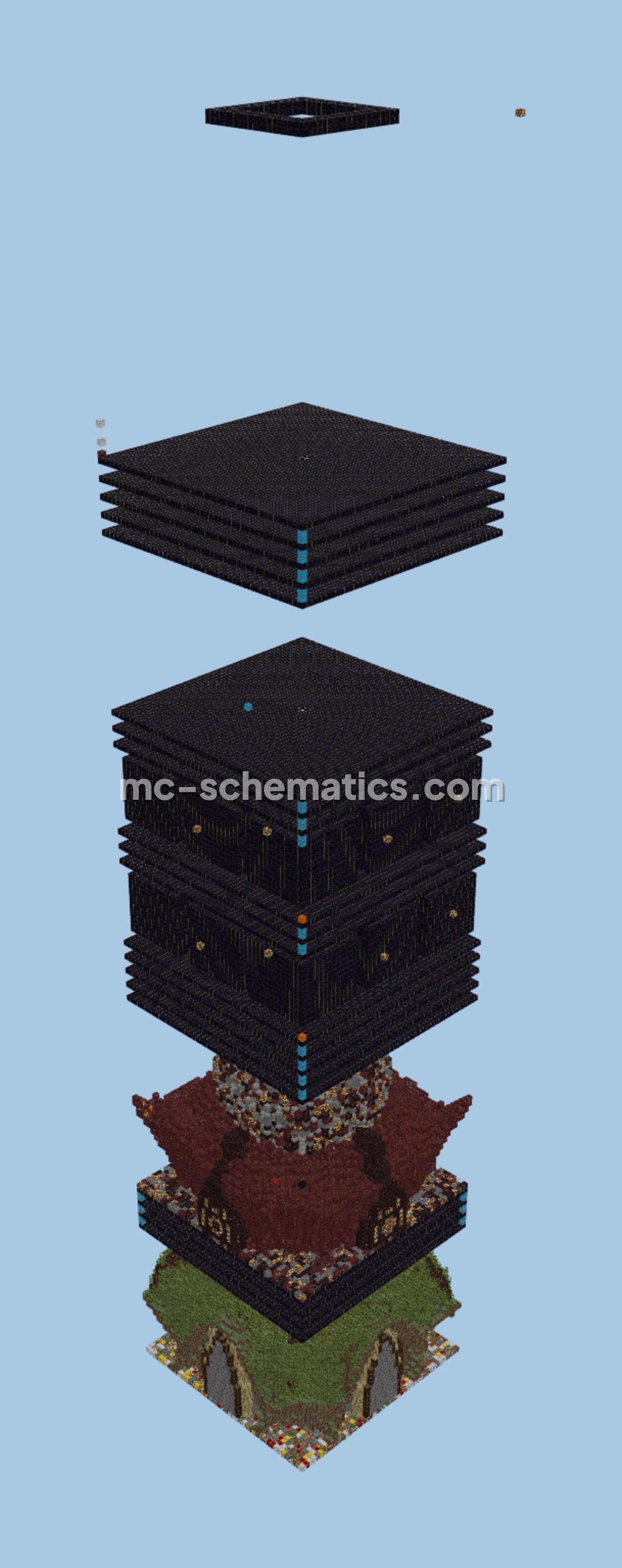 3x3 Factions Base Interior Design Minecraft schematic preview