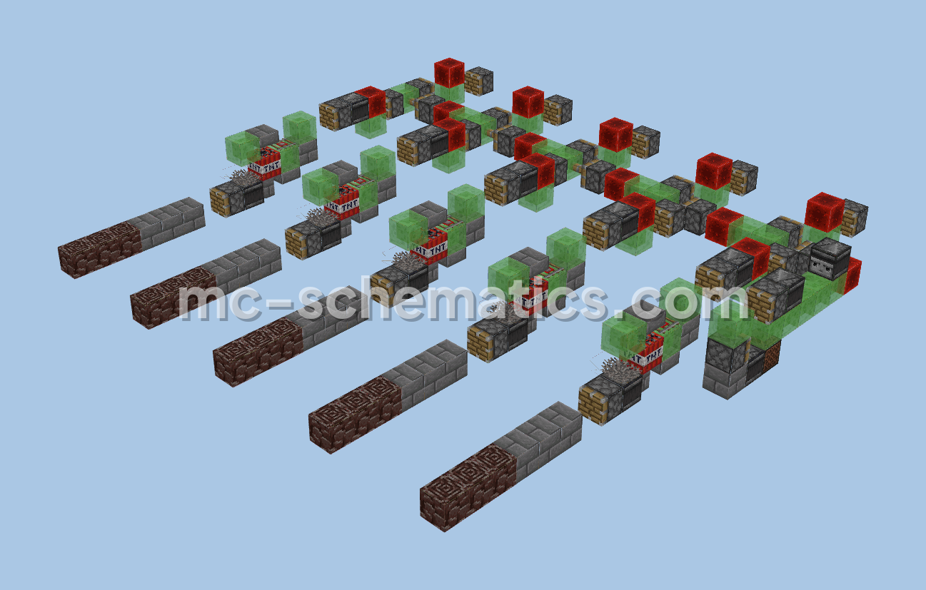 5-Module Automated Tunnel Bore Machine Minecraft schematic