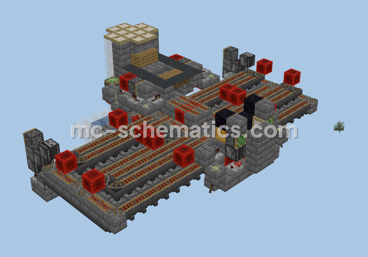 64 Furnace Super Smelter Minecraft schematic