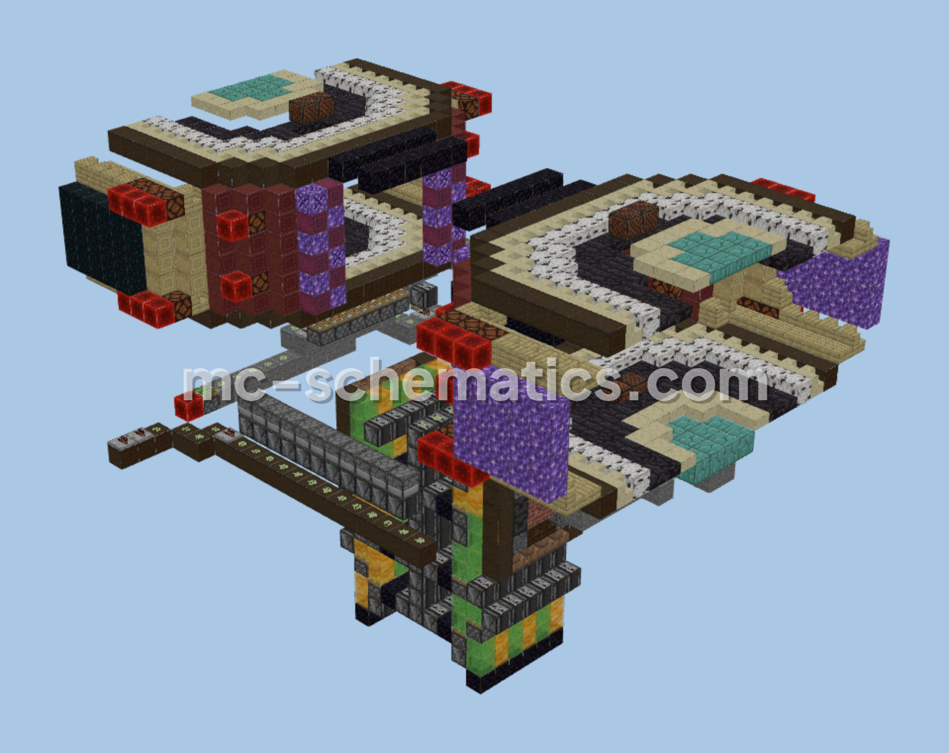 6x6 Double Coastal Door Minecraft schematic preview