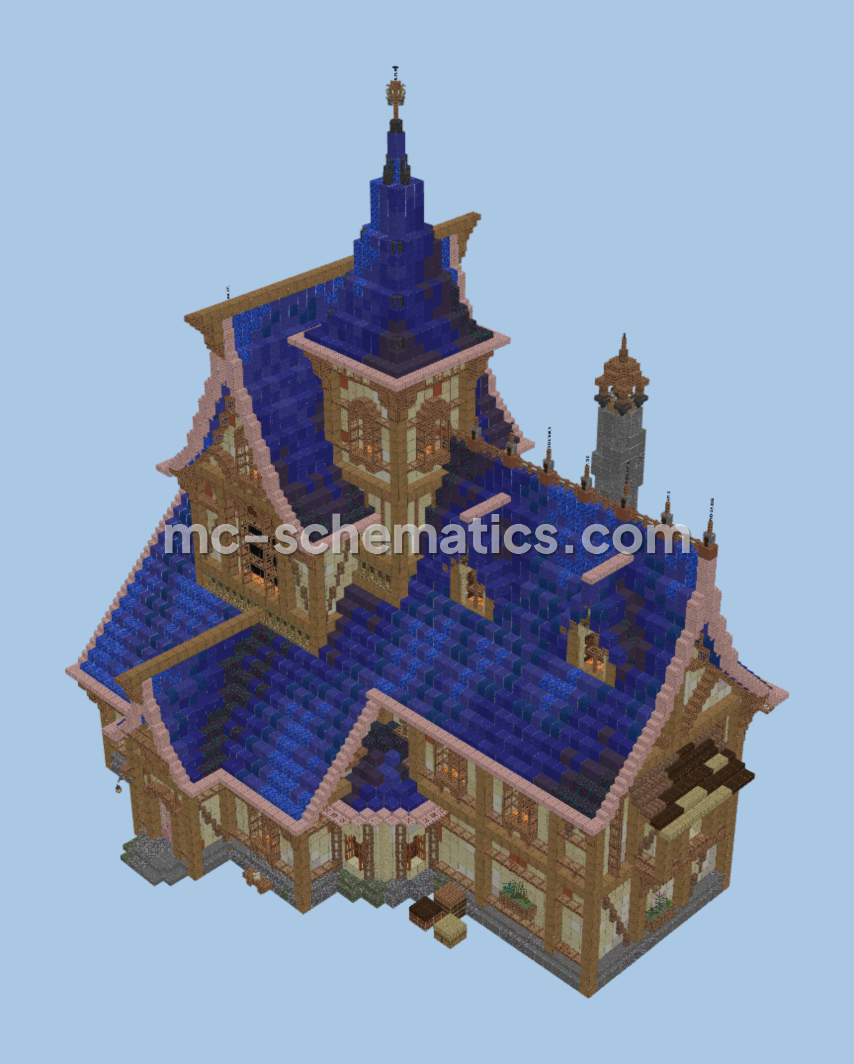 A Sapphire Cottage Build Minecraft schematic preview