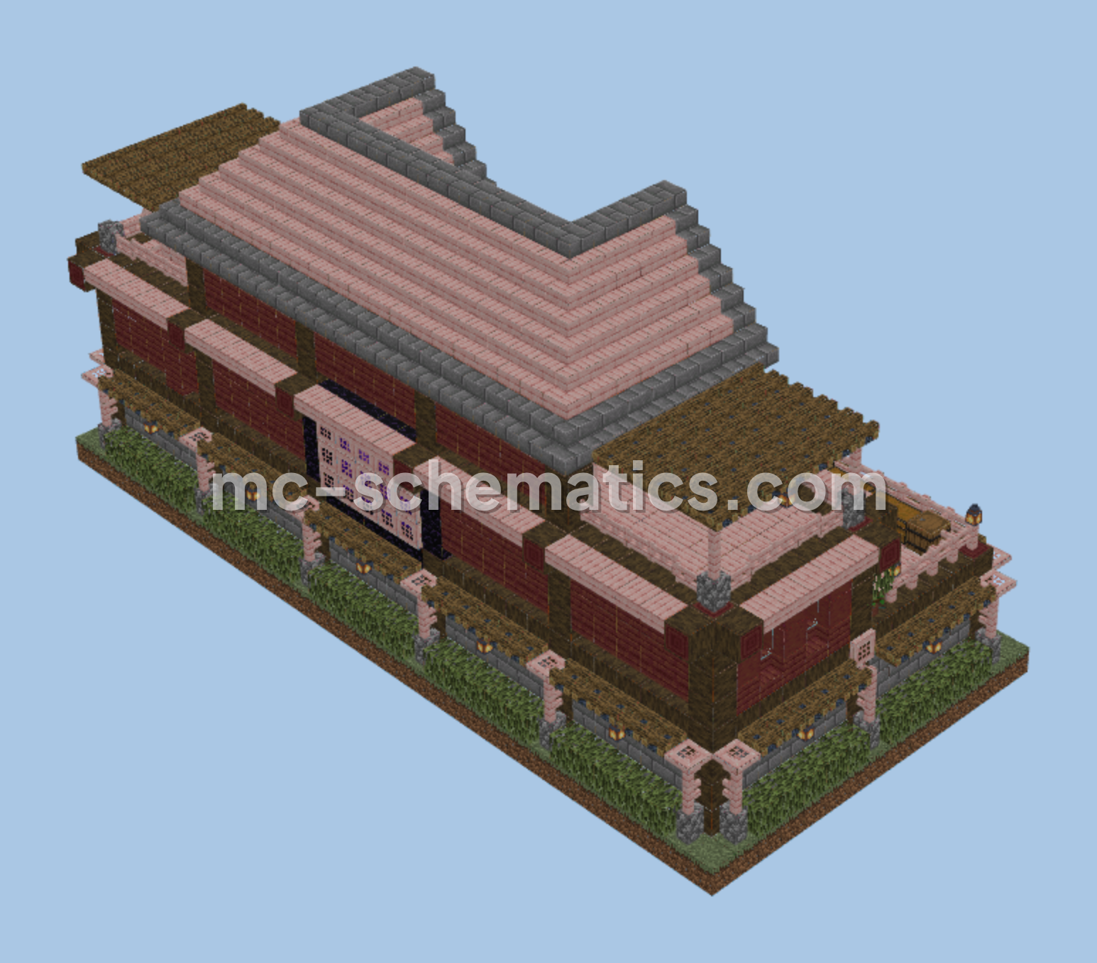 A Simple House Minecraft schematic preview