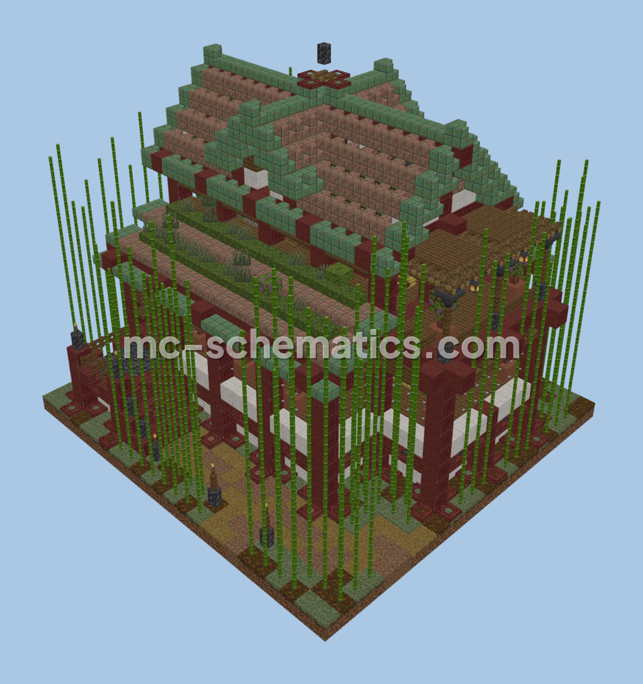 Acacia Copper Savanna House Minecraft schematic preview