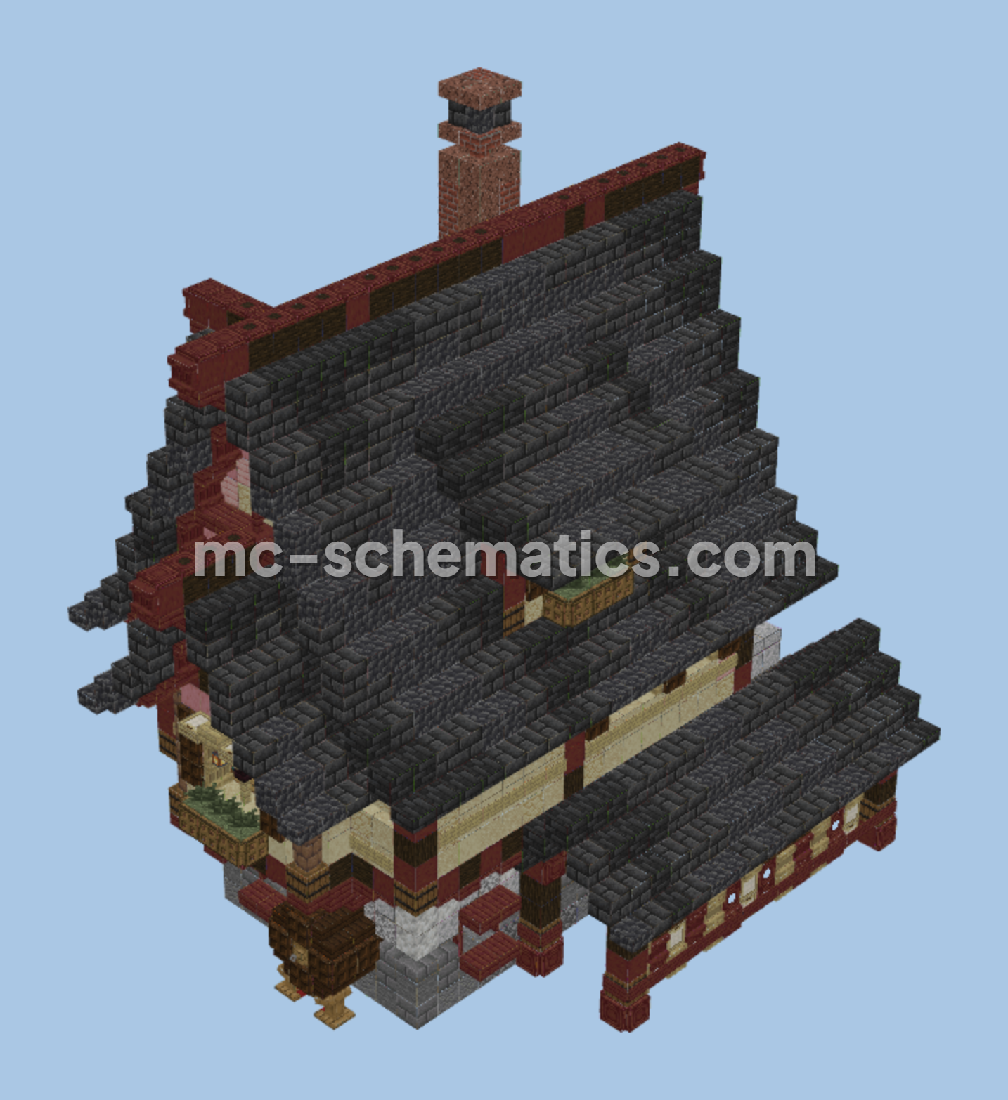 Adobe Survival House Minecraft schematic preview
