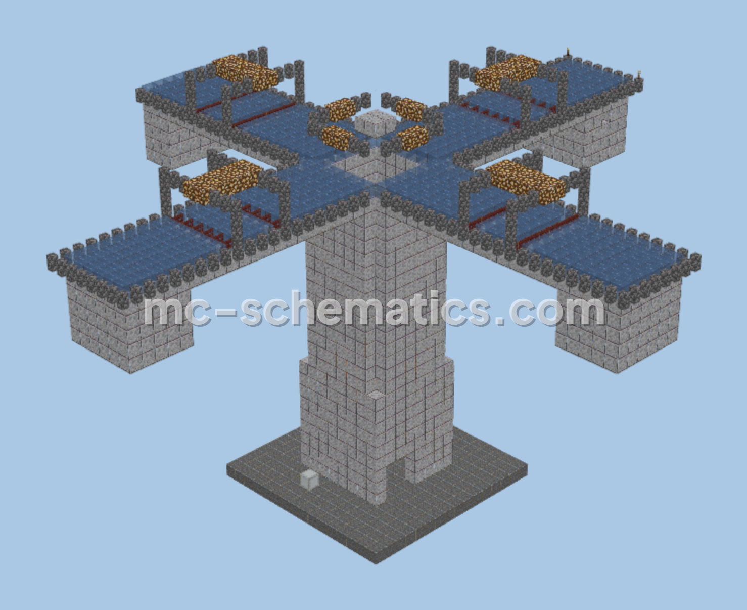 Advanced Iron Farm Minecraft schematic preview