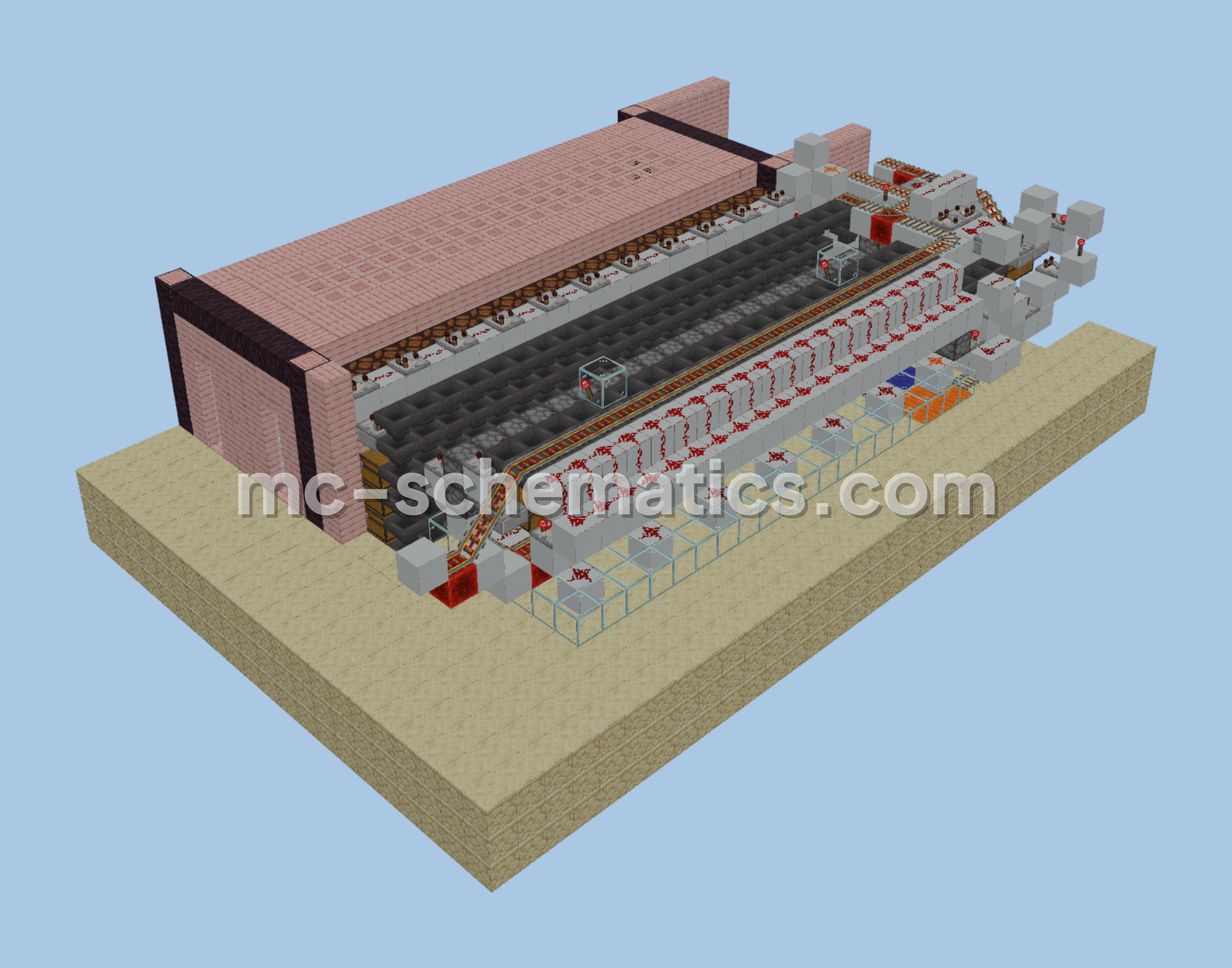 Advanced Multi-Item Redstone Sorter Minecraft schematic preview