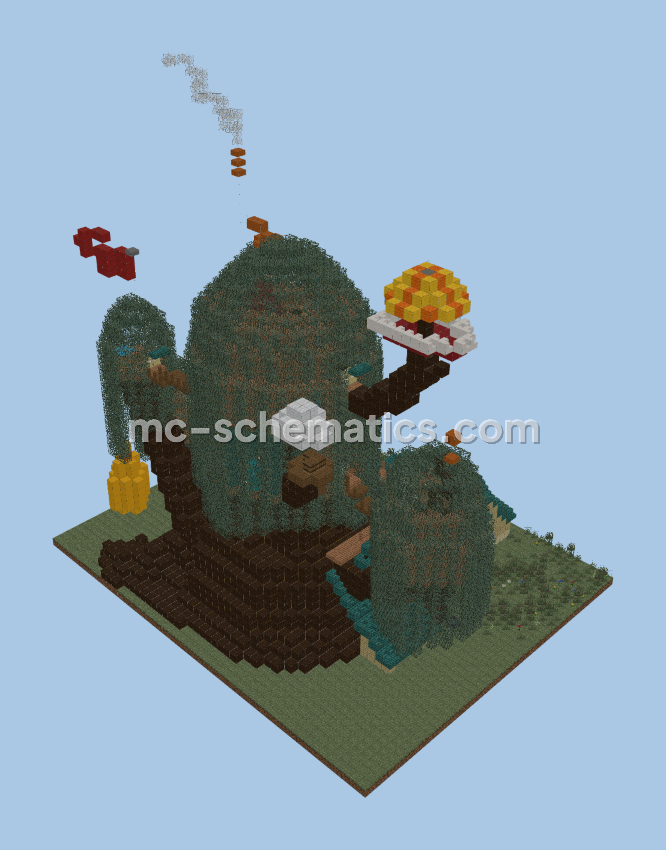 Adventure Time Cartoon House Minecraft schematic preview