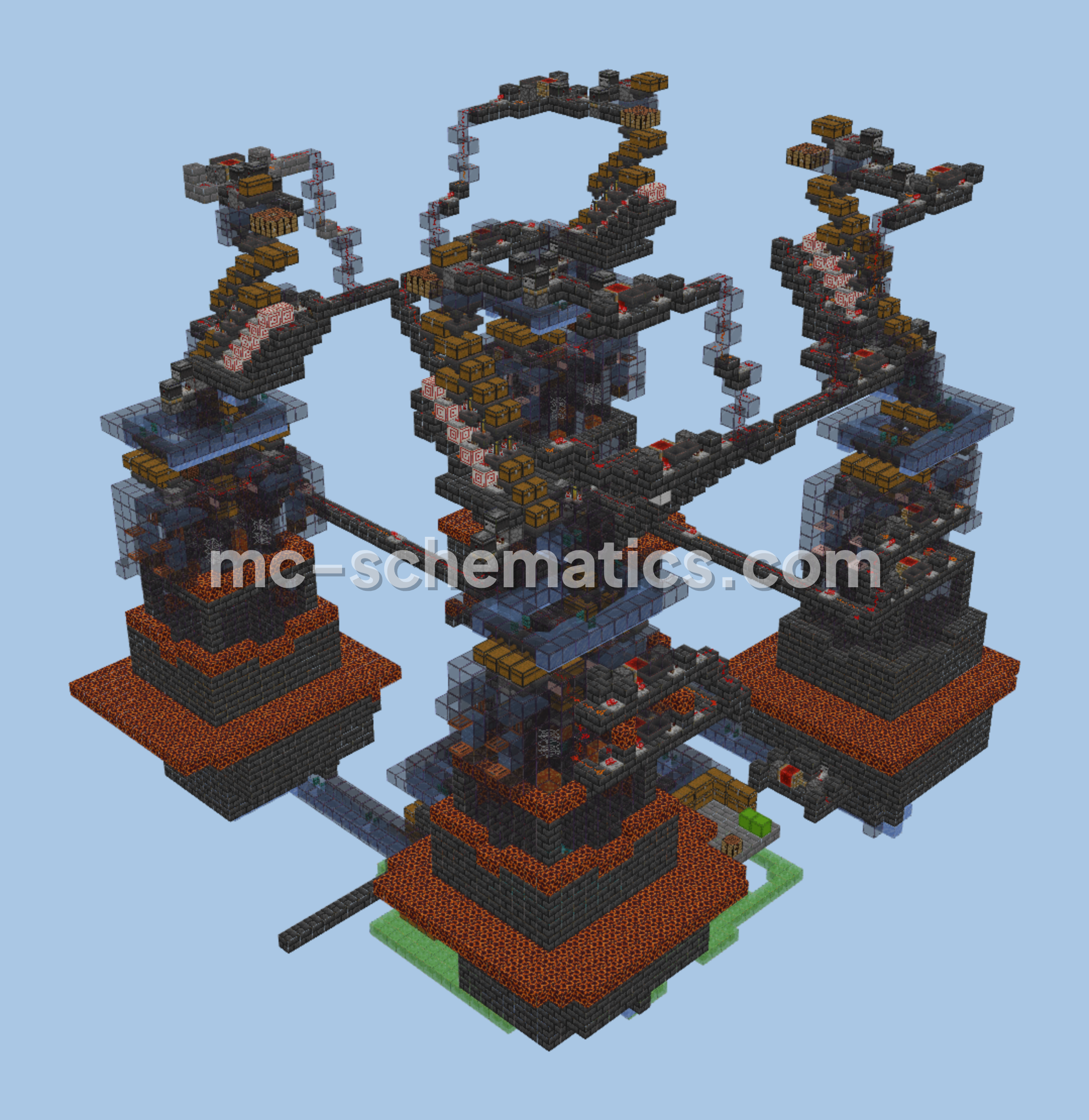 AFK Slime Farm (Semi-Automatic) Minecraft schematic preview
