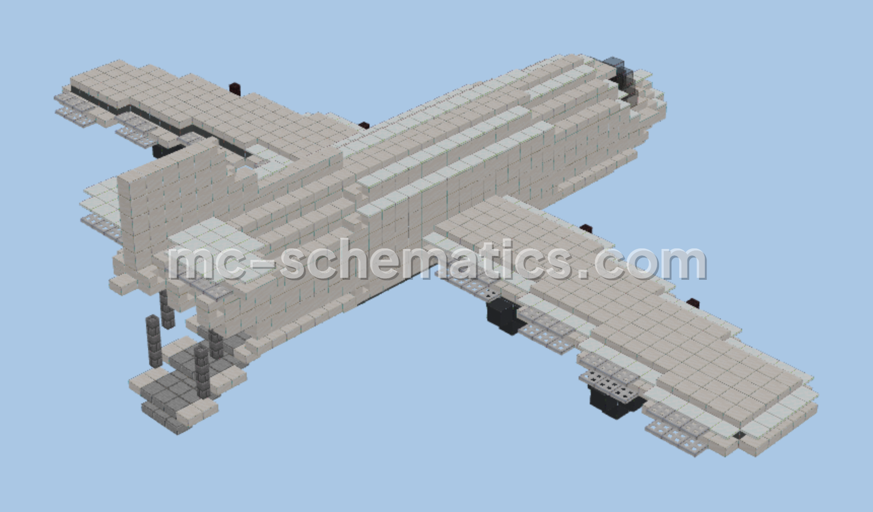 Airplane Flying Machine Minecraft schematic preview