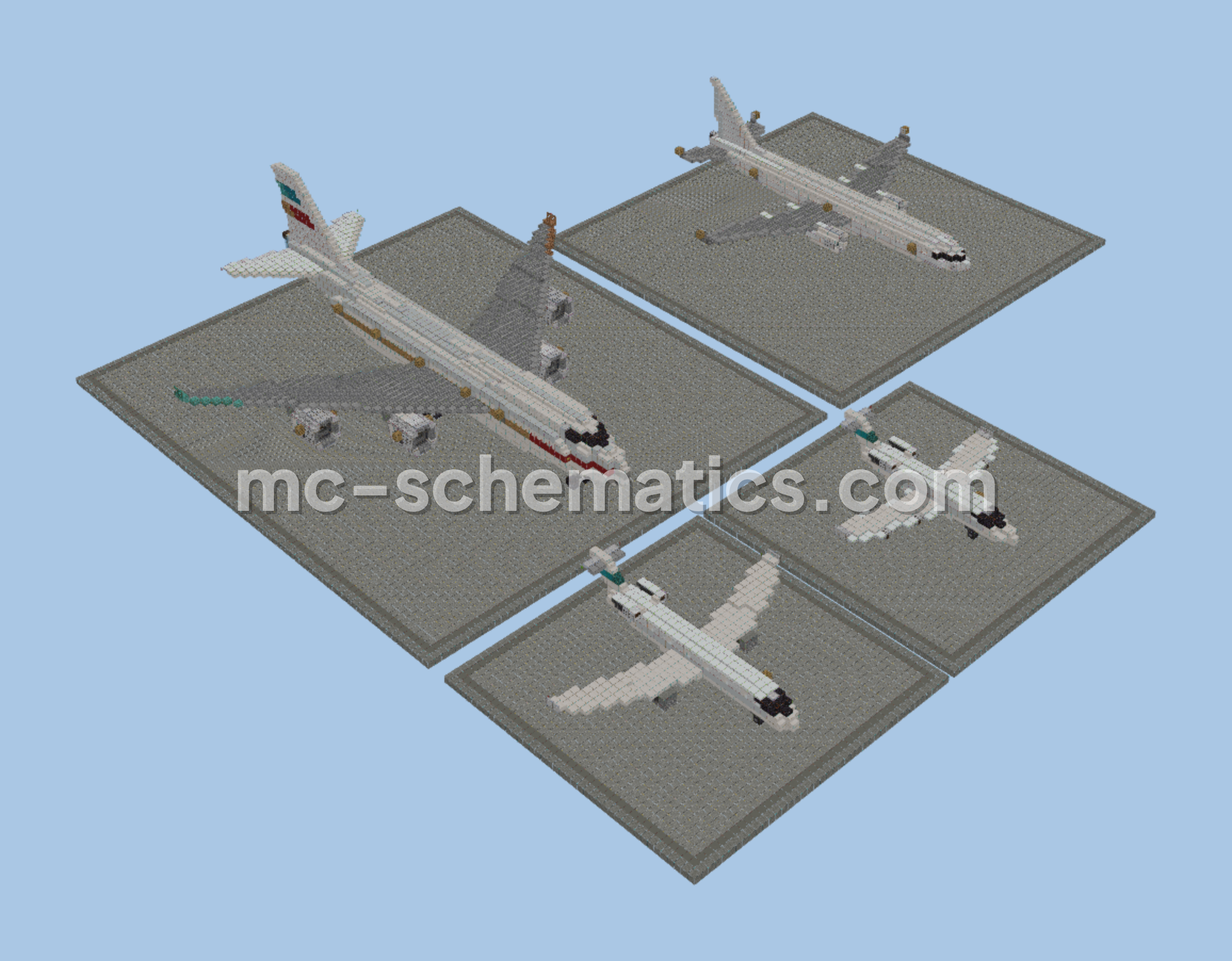 Airplane Pack - Large Vehicle Schematic Minecraft schematic preview