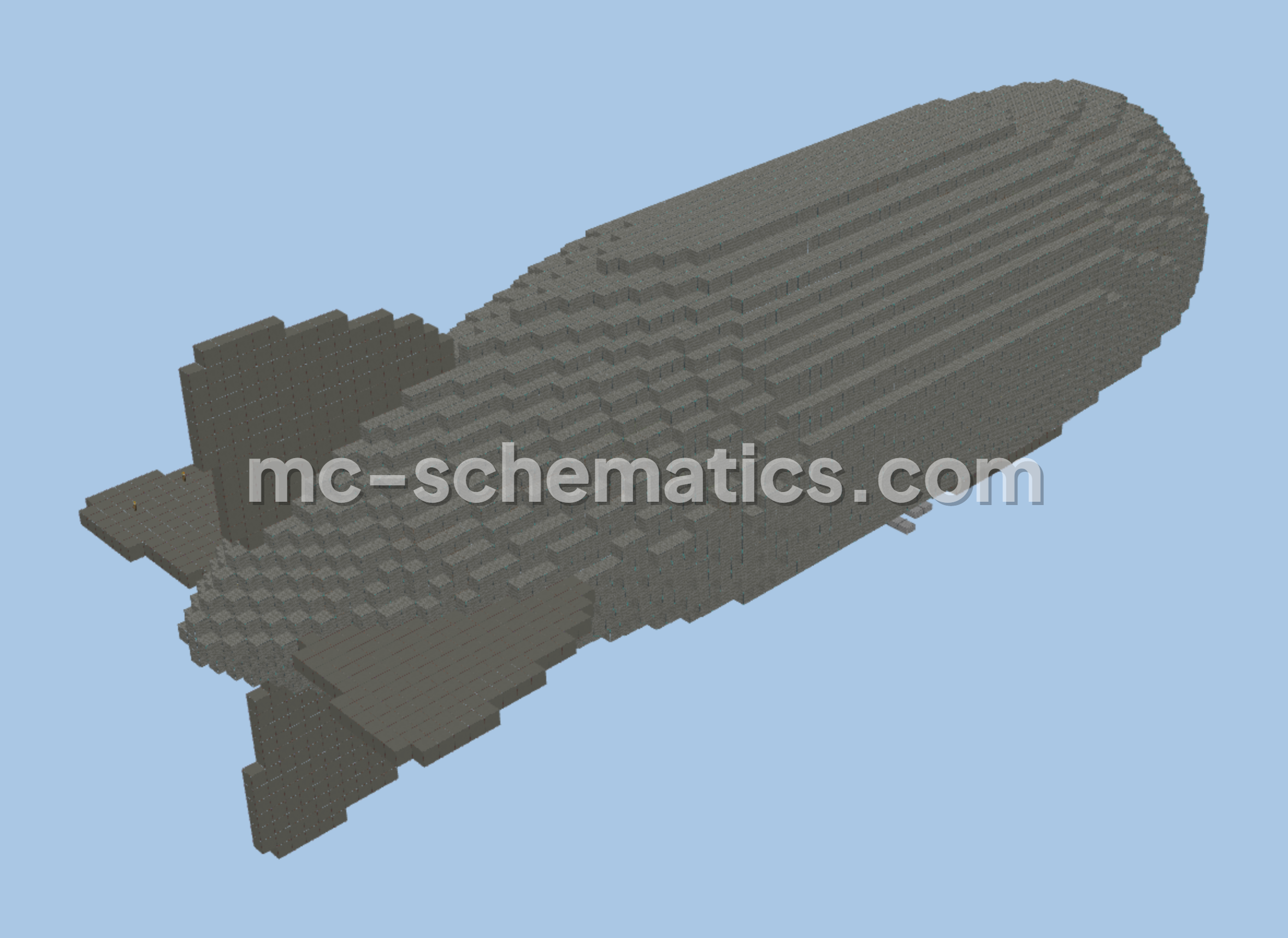 Airship Zeppelin Blimp Minecraft schematic preview