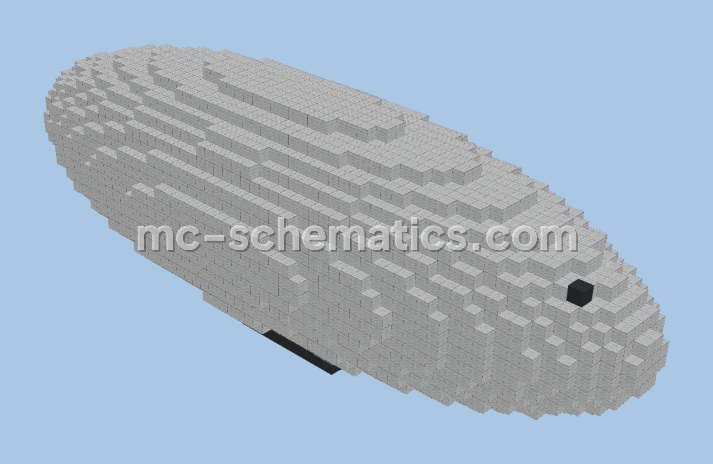 Airship Zeppelin Design Minecraft schematic preview
