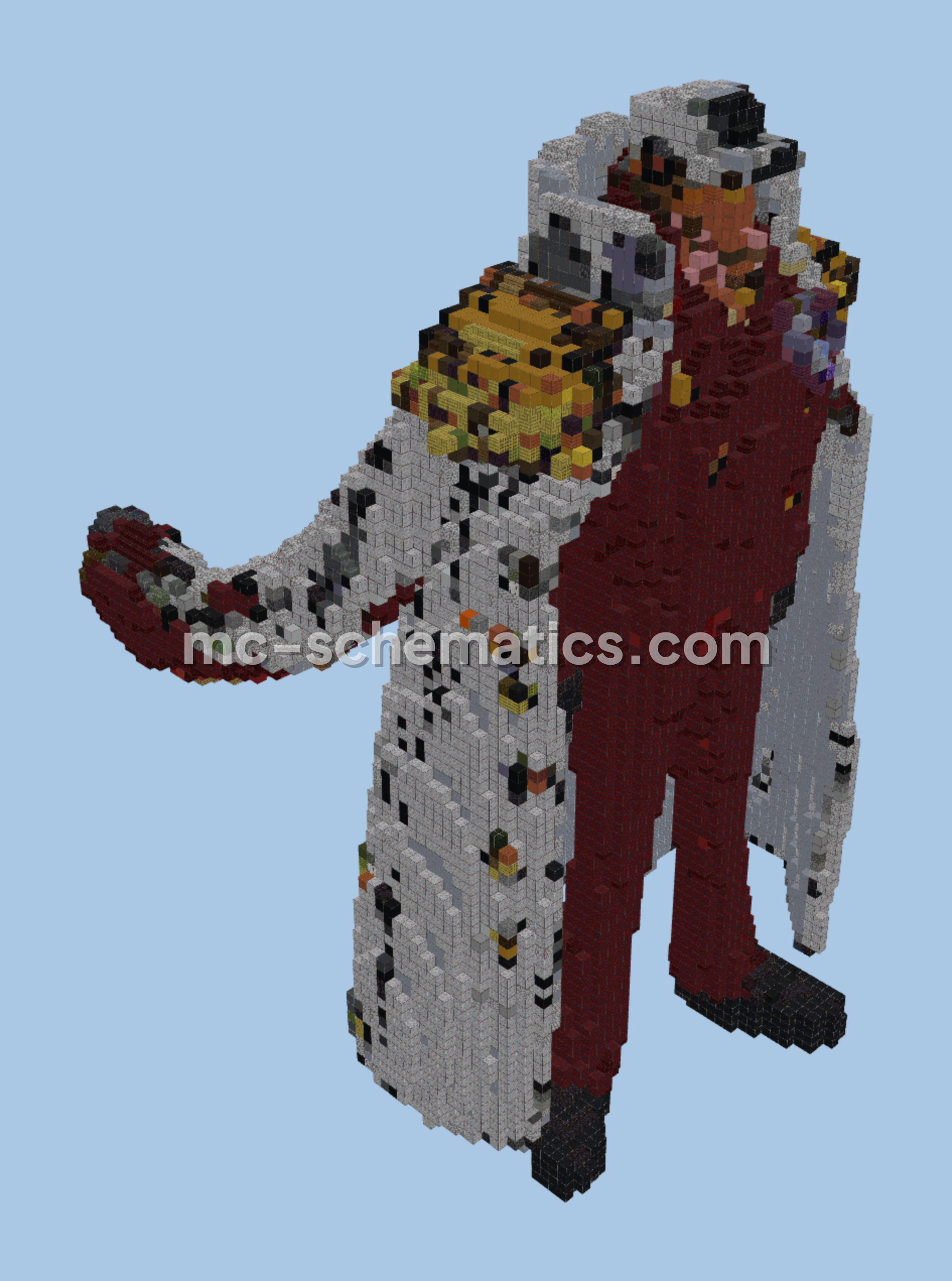 Akainu Anime Character Statue Minecraft schematic
