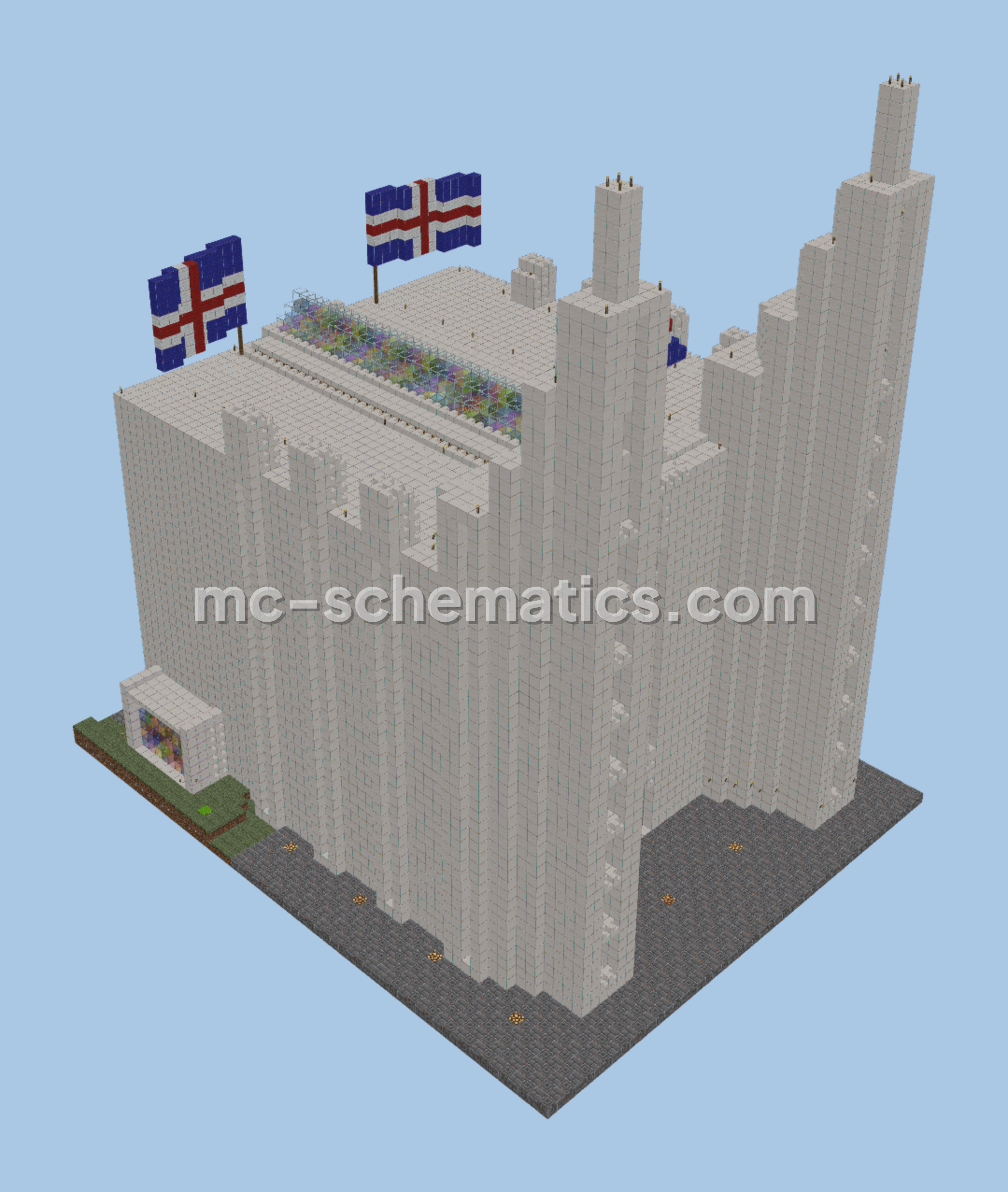 Akureyri Church Minecraft Build Minecraft schematic preview