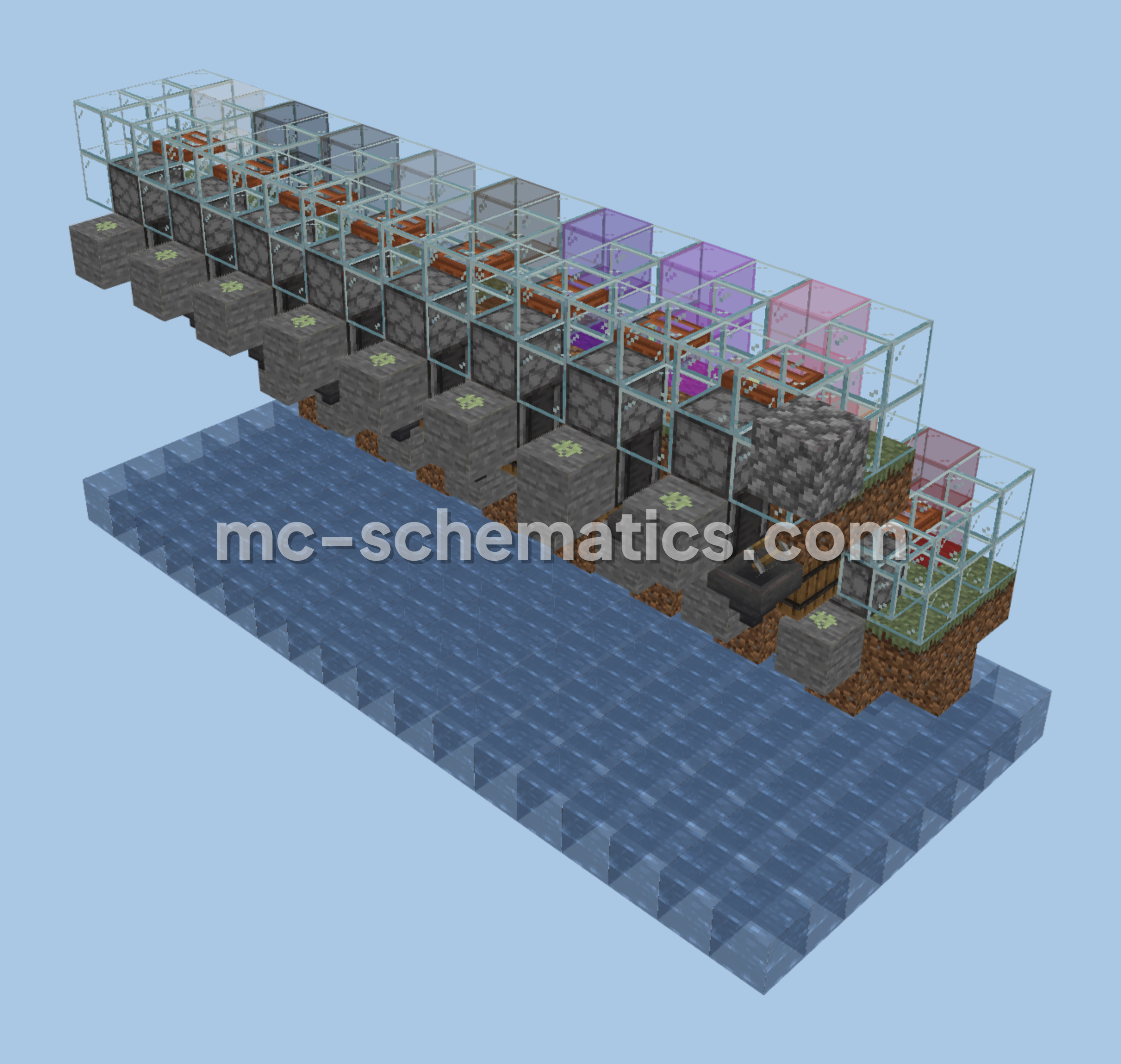 All Color Wool Sheep Farm Minecraft schematic preview