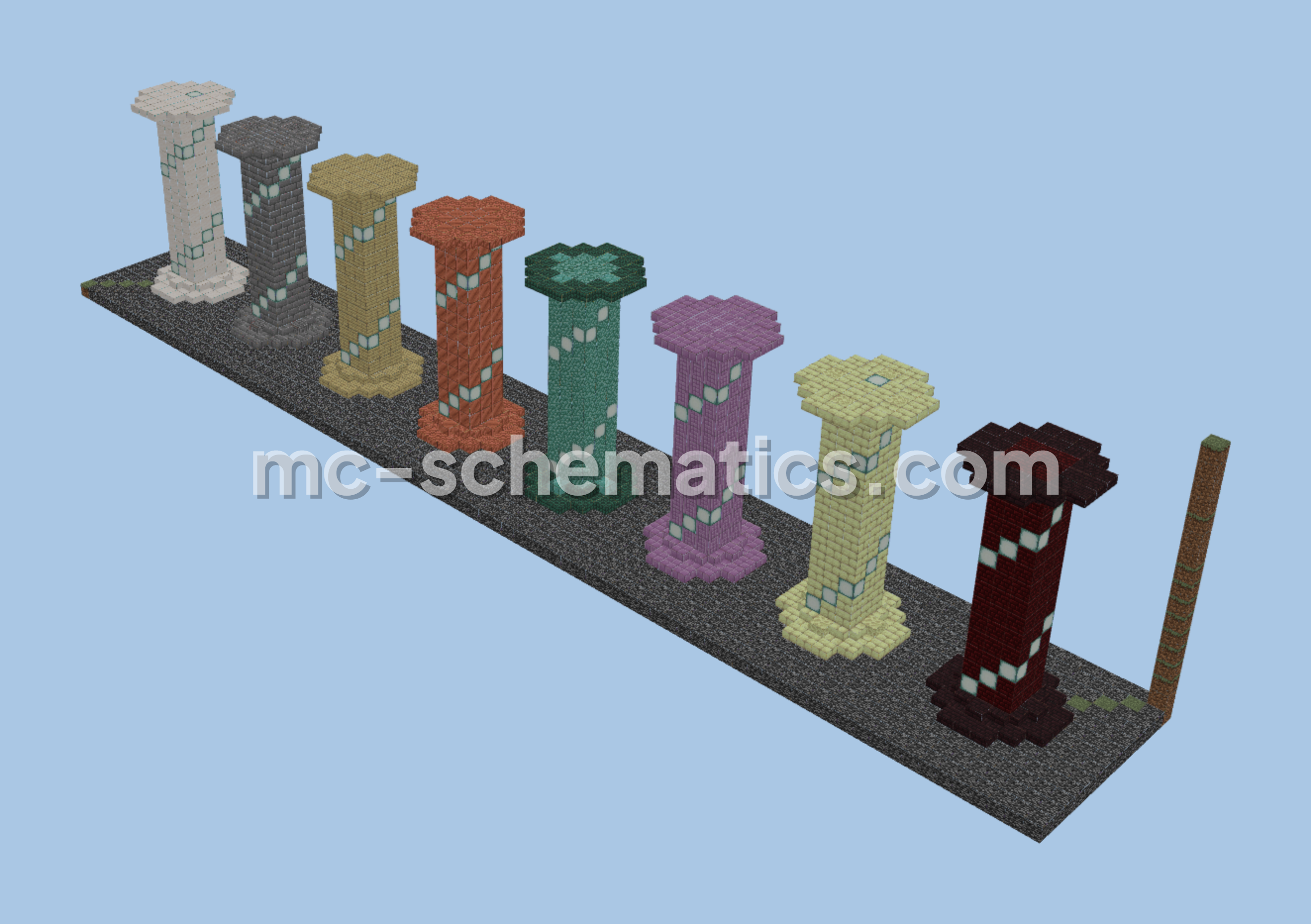 All Column Structure Minecraft schematic preview