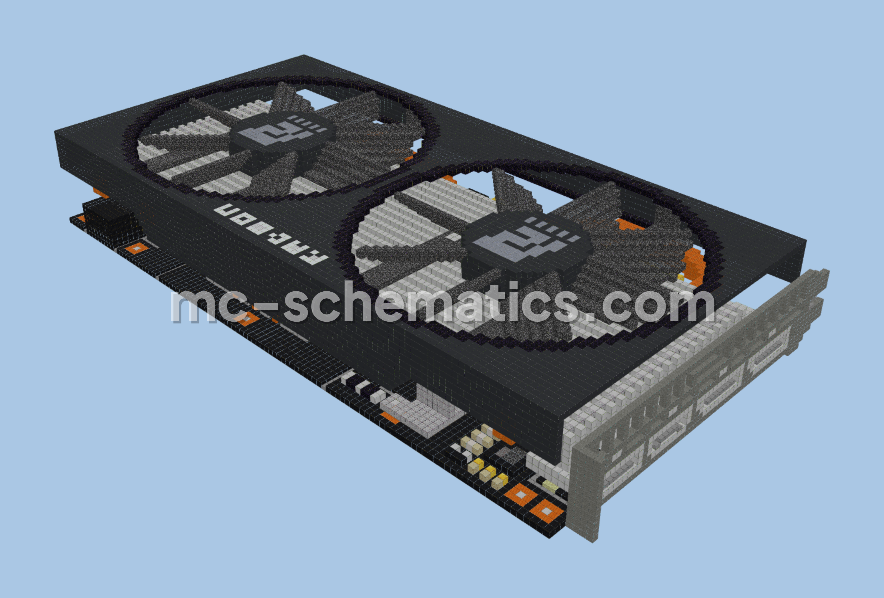 AMD Radeon RX 6600 Fighter Build Minecraft schematic preview