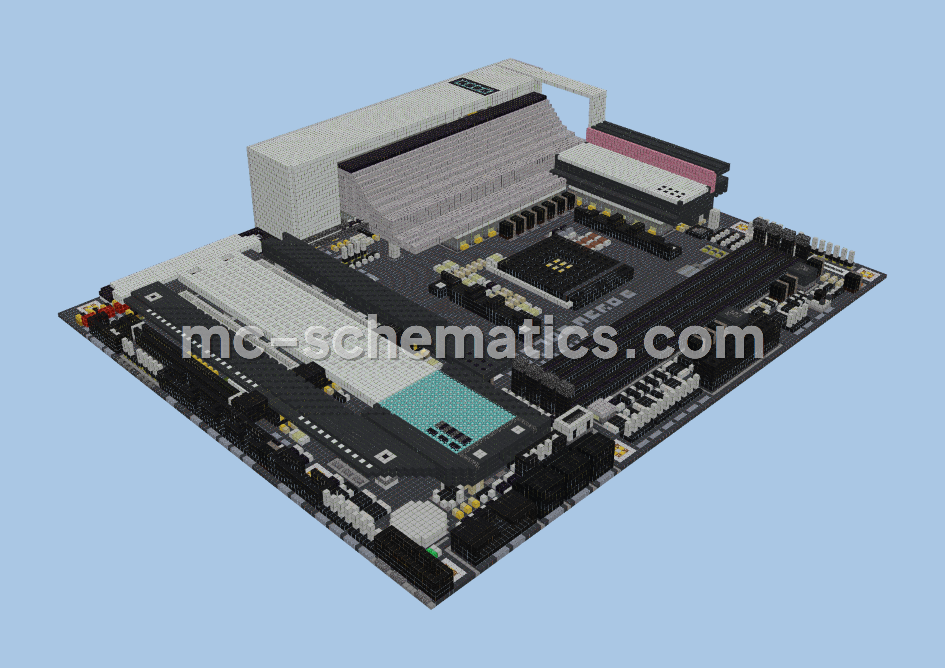 AMD X570S Aero G Motherboard Schematic Minecraft schematic preview