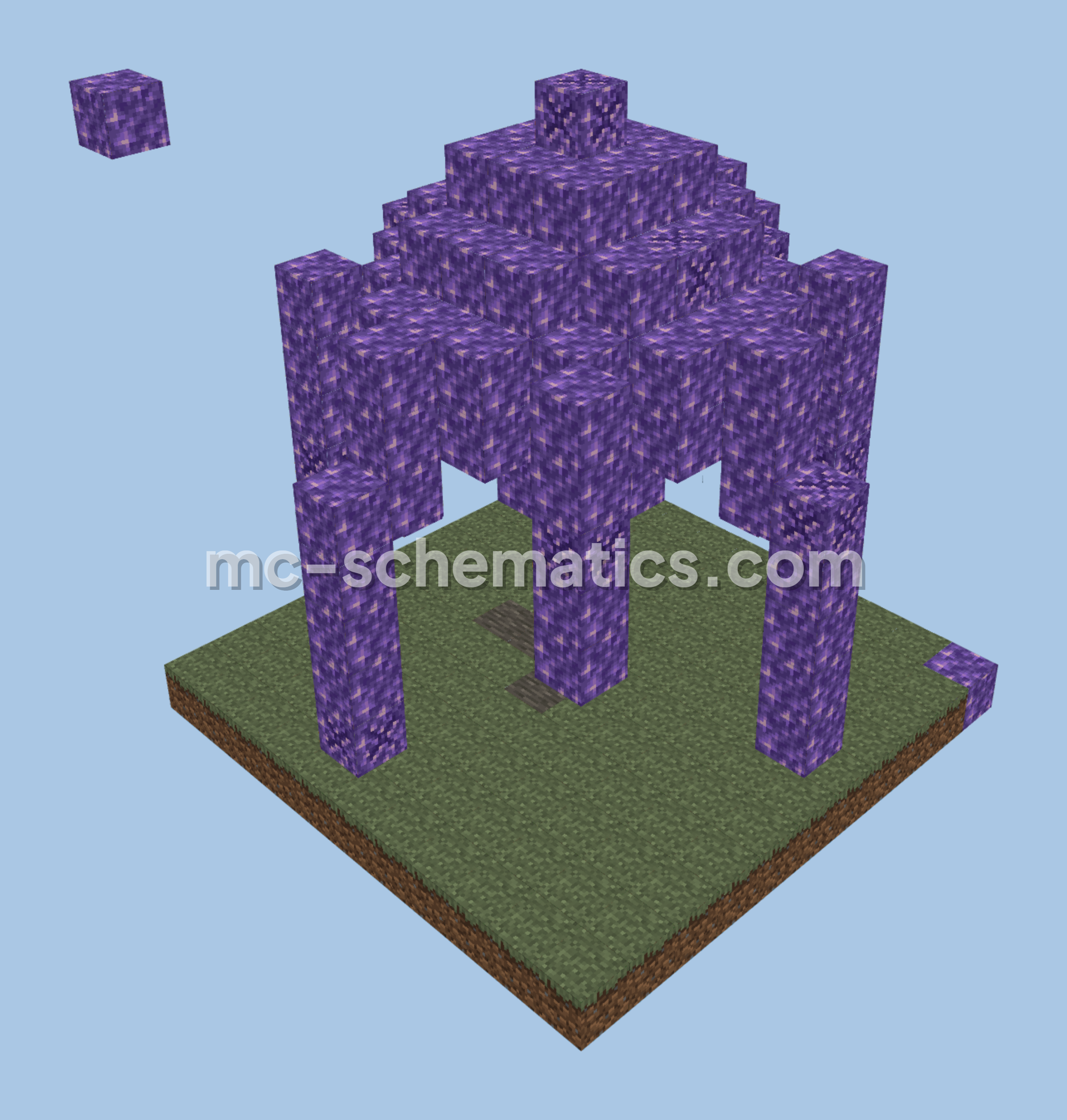 Amethyst Decorative Tree Minecraft schematic preview