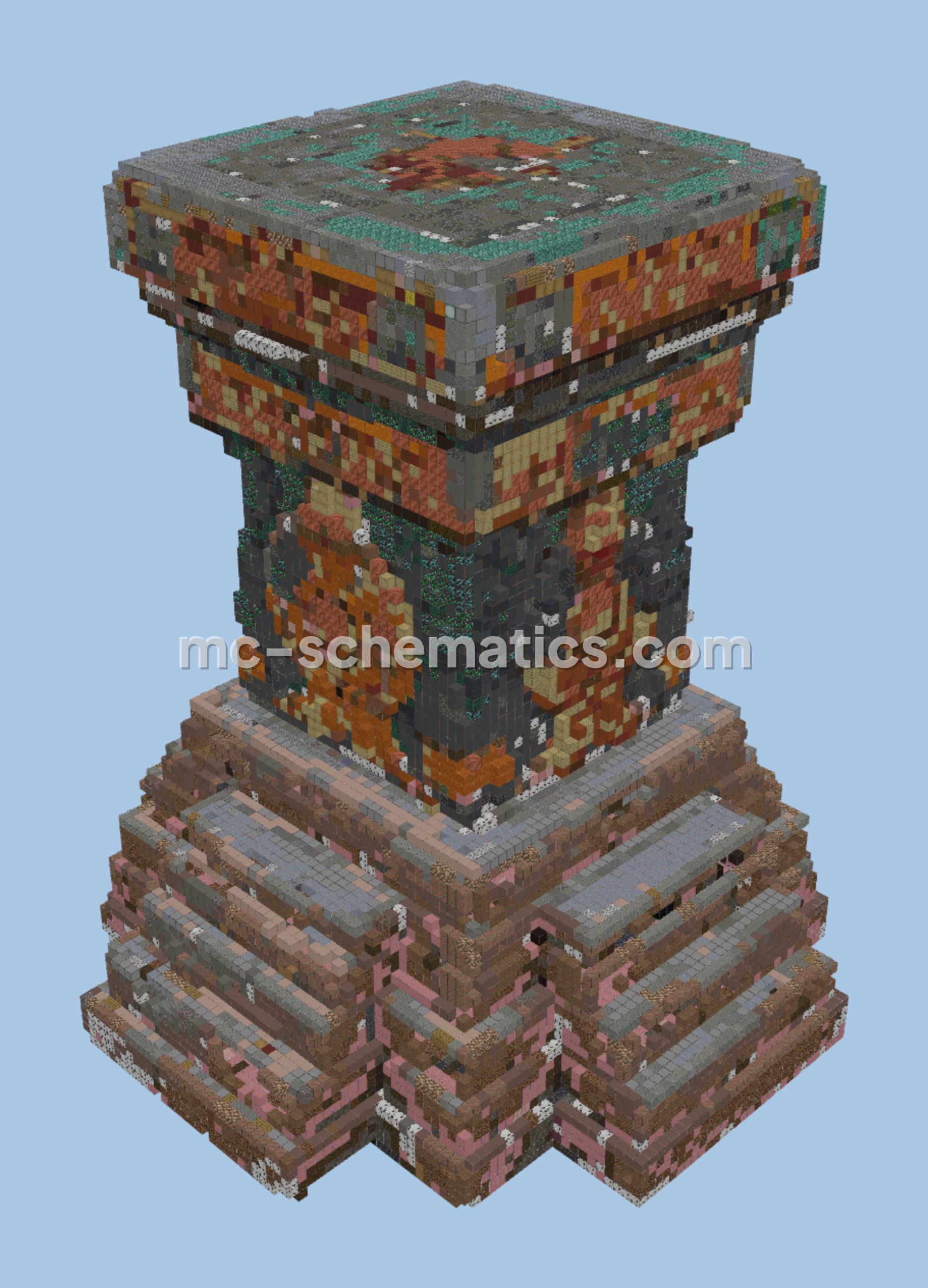 Ancient Aztec Column Structure Minecraft schematic preview