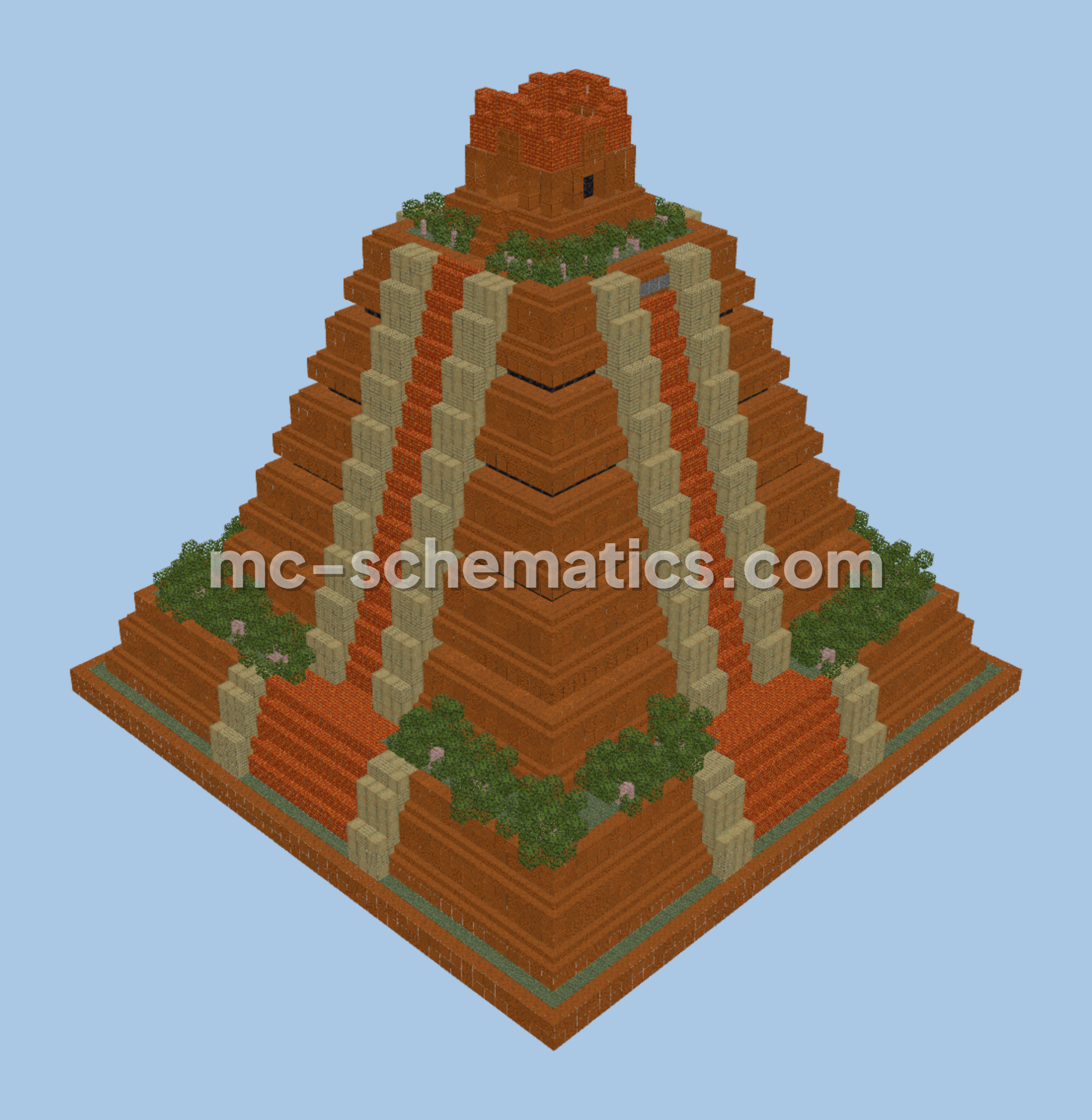 Ancient Aztec Pyramid Temple Minecraft schematic preview