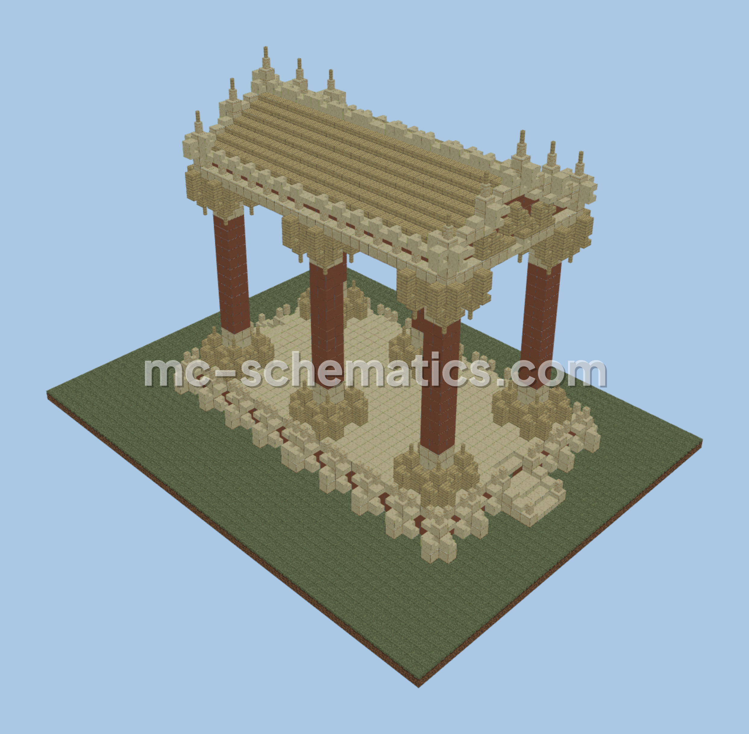 Ancient Desert Temple Structure Minecraft schematic preview