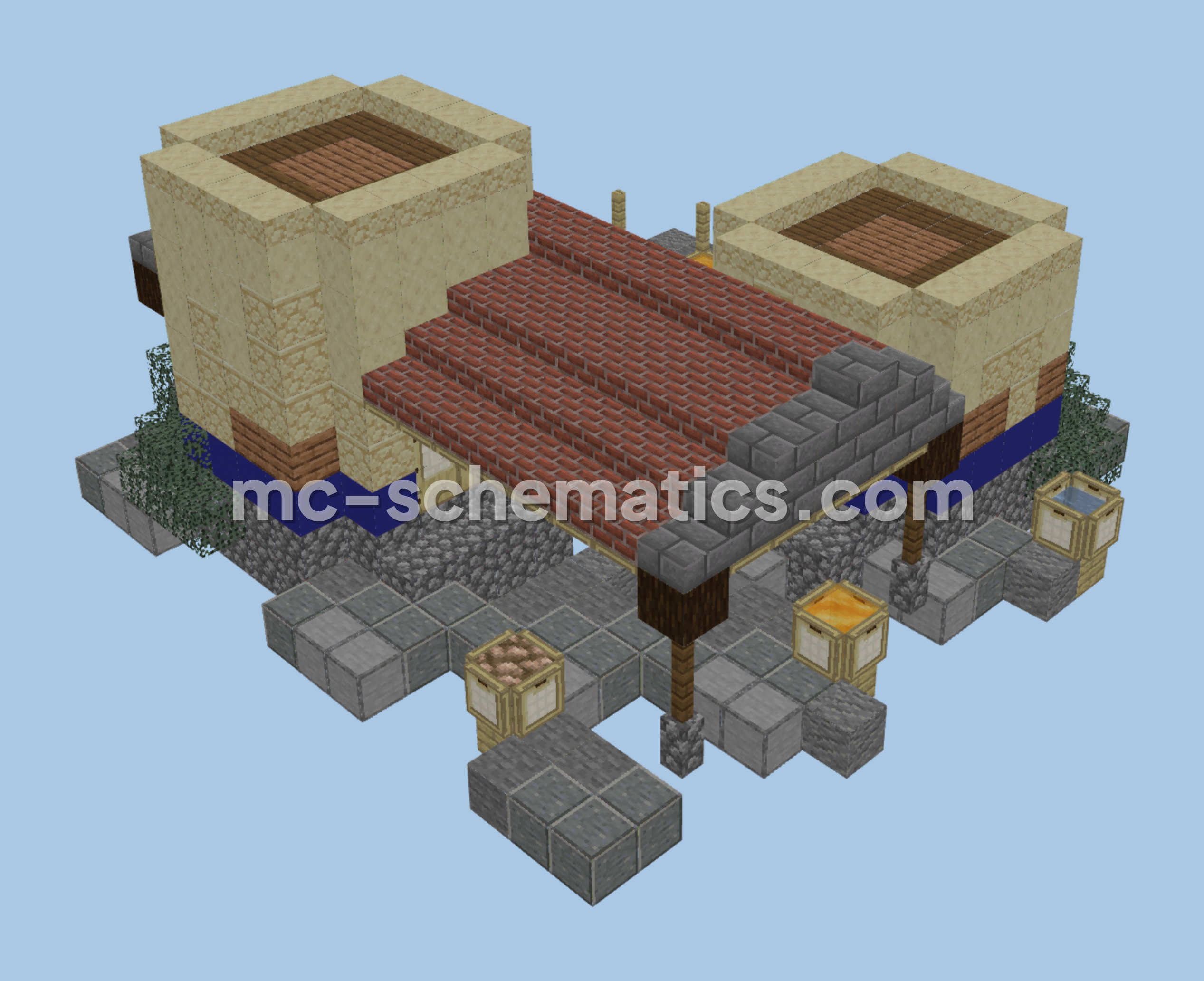 Ancient Greek Barn Structure Minecraft schematic preview