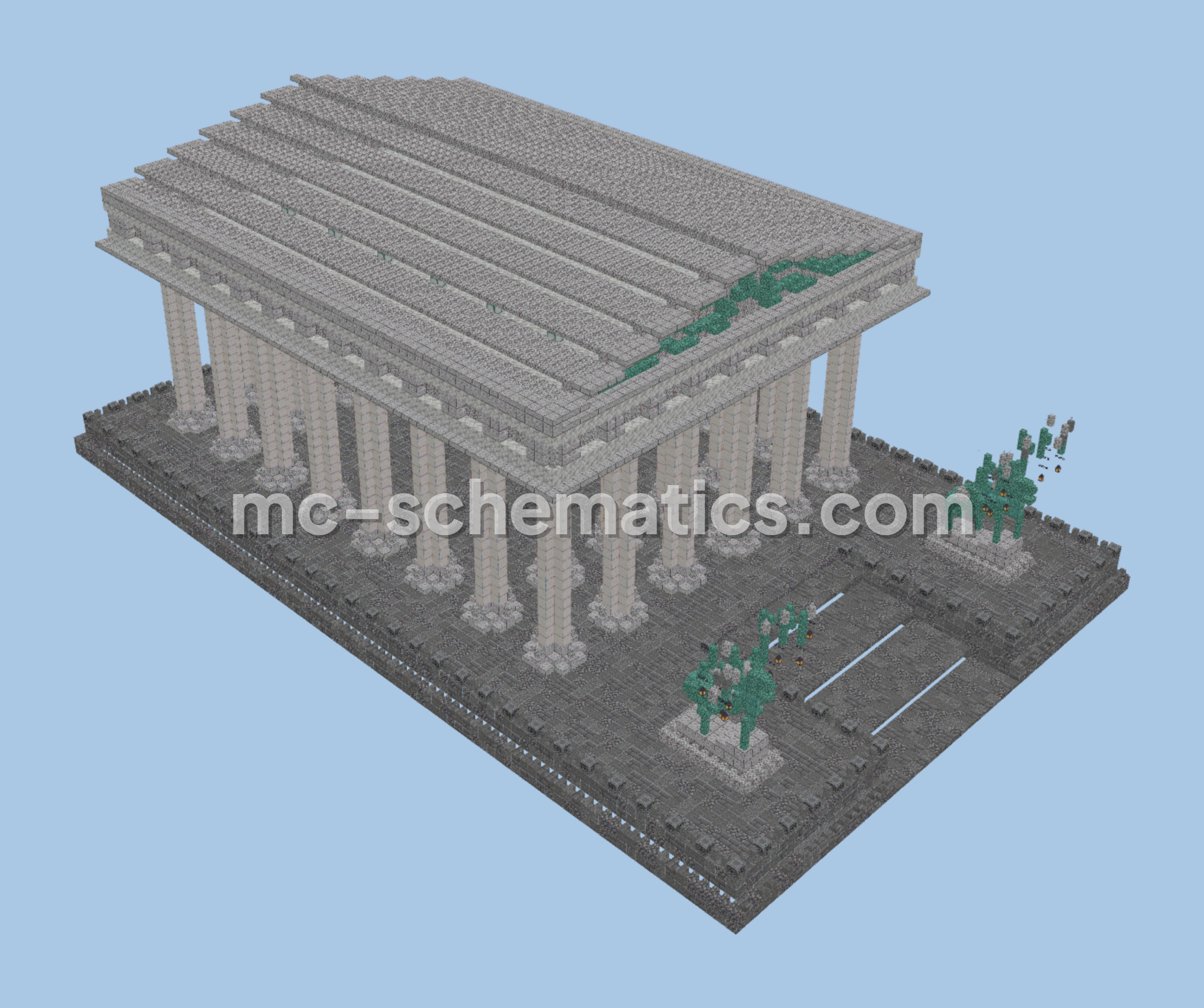 Ancient Greek Temple Structure Minecraft schematic