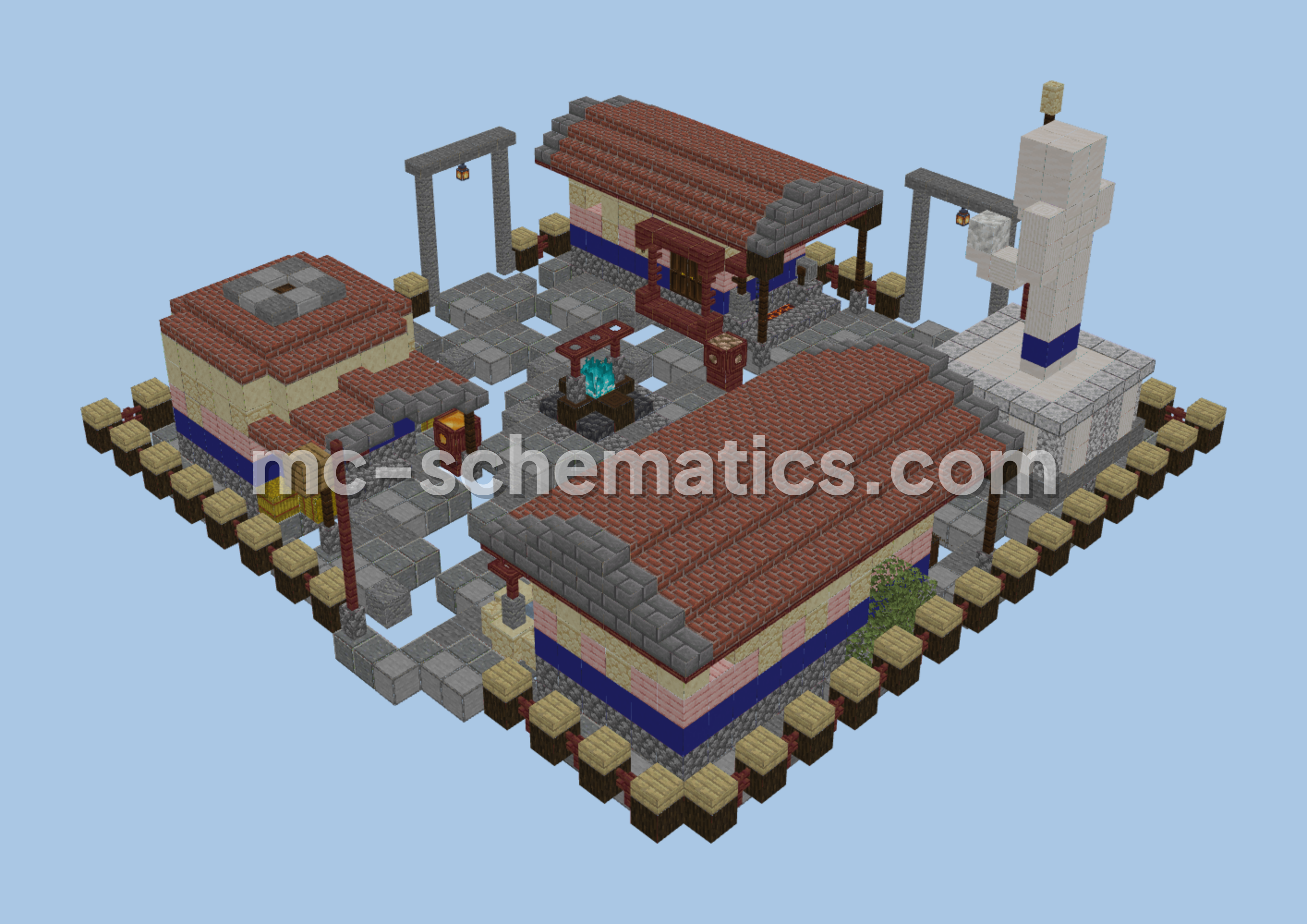 Ancient Greek Village Minecraft schematic preview