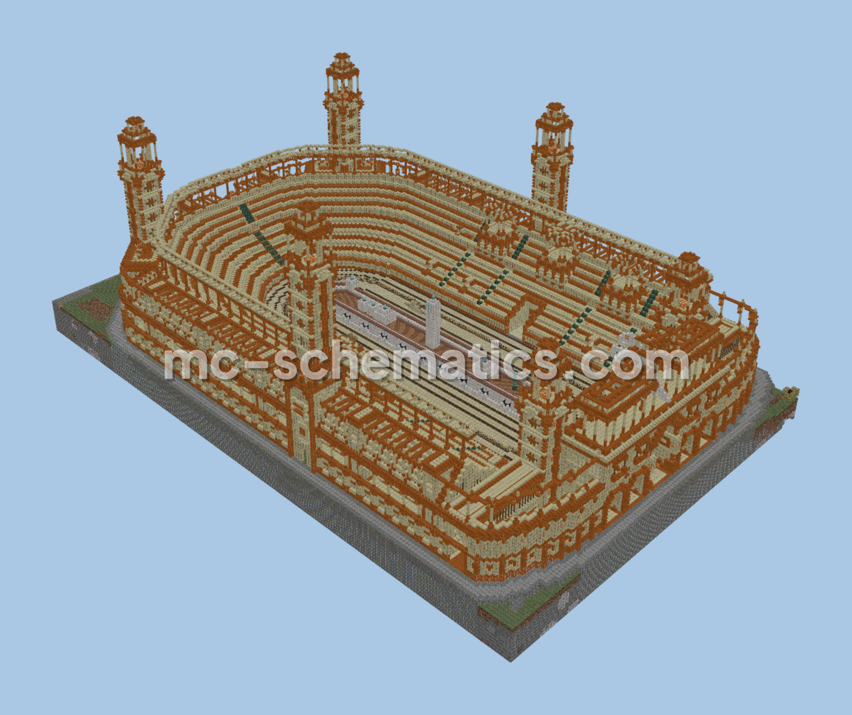 Ancient Hippodrome Arena Minecraft schematic preview