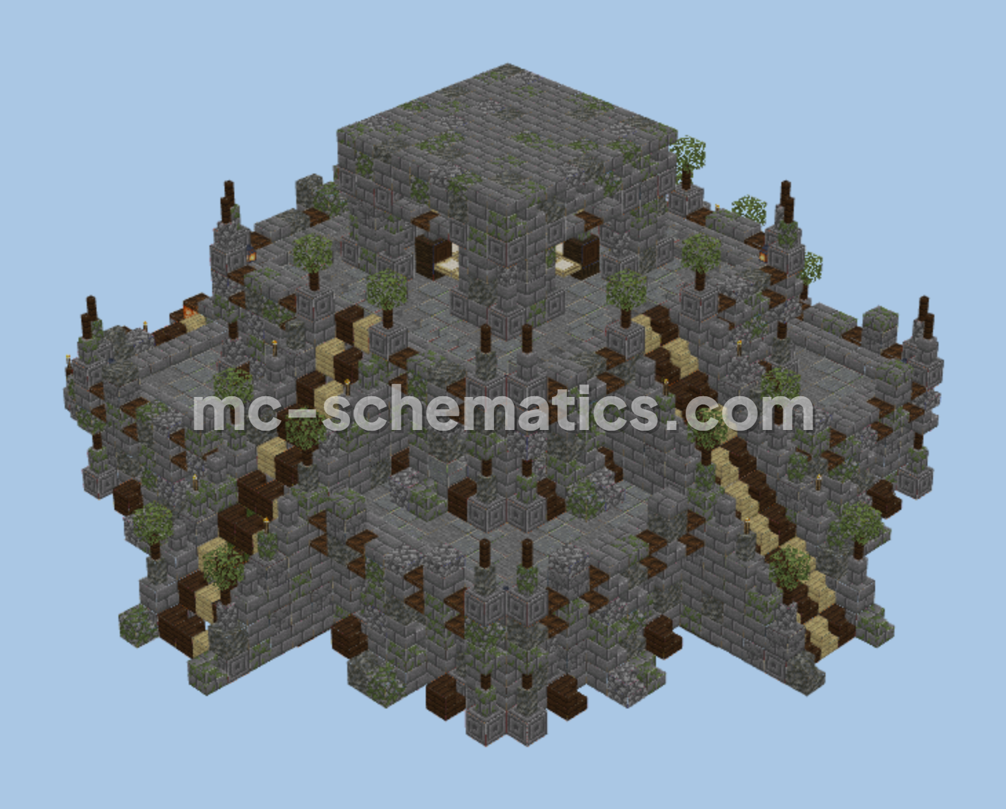 Ancient Jungle Temple Ruins Minecraft schematic preview