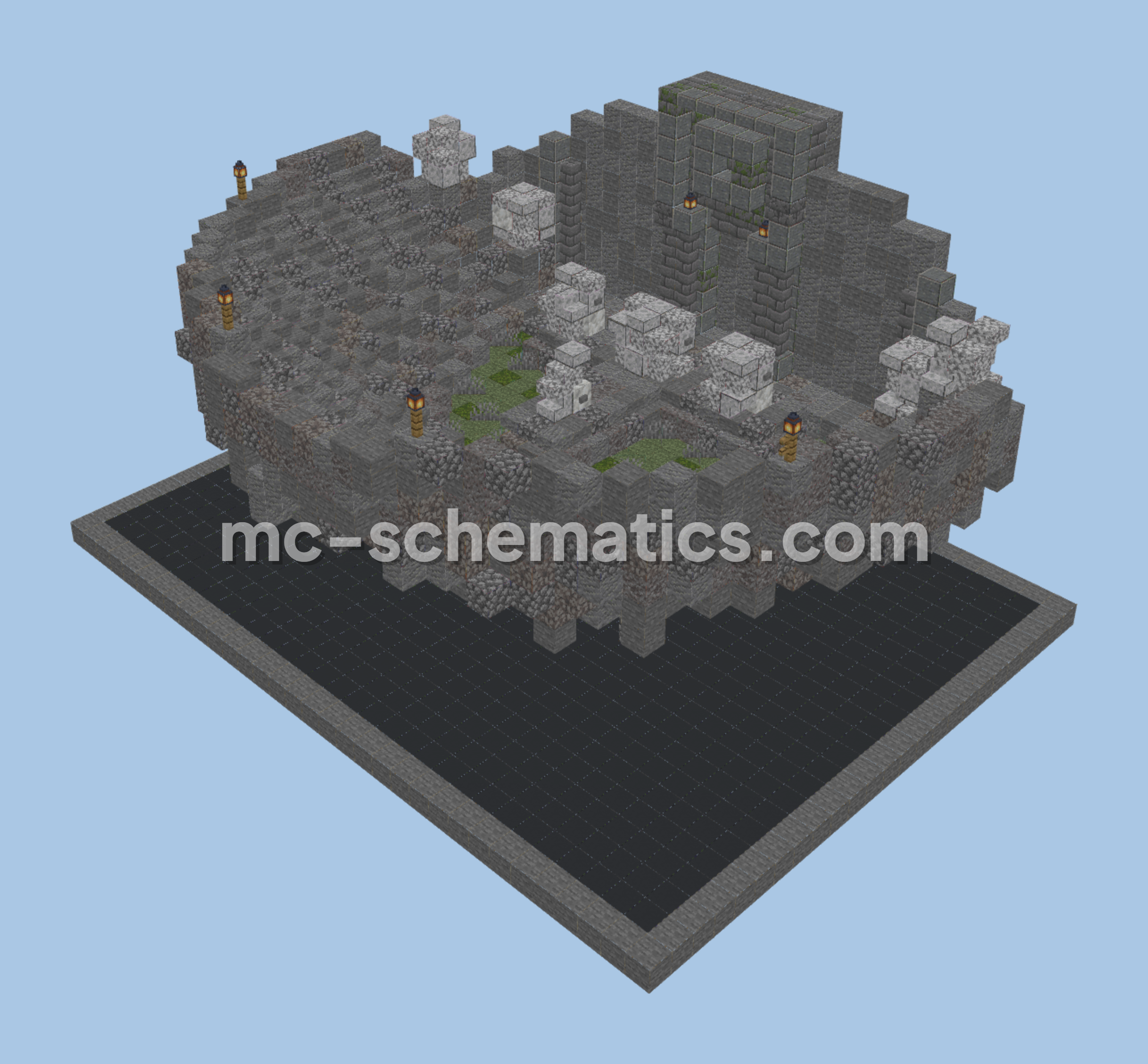 Ancient Mayan Amphitheater Structure Minecraft schematic preview