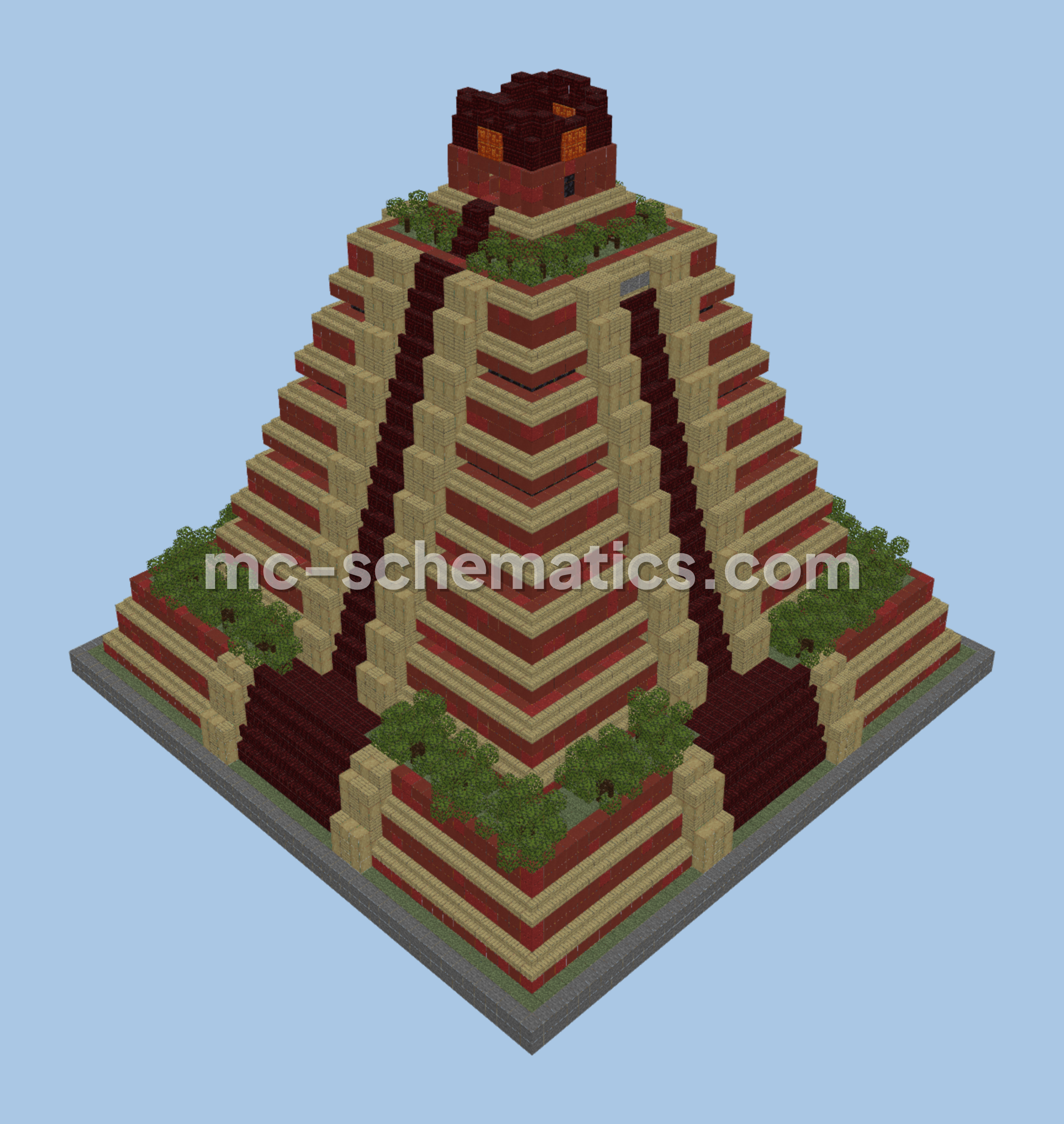 Ancient Mayan Aztec Temple Minecraft schematic preview