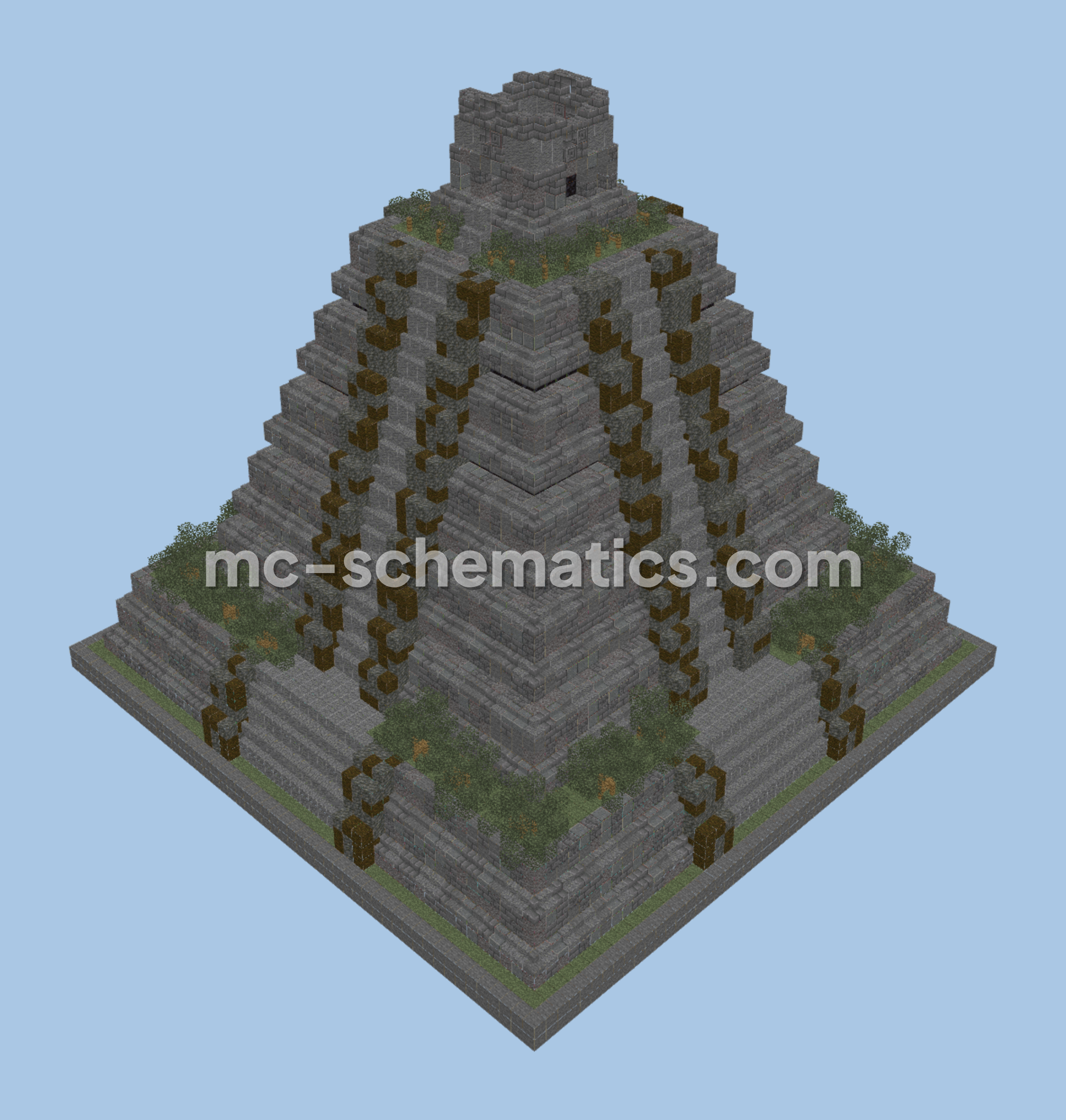 Ancient Mayan Pyramid Temple Structure Minecraft schematic preview