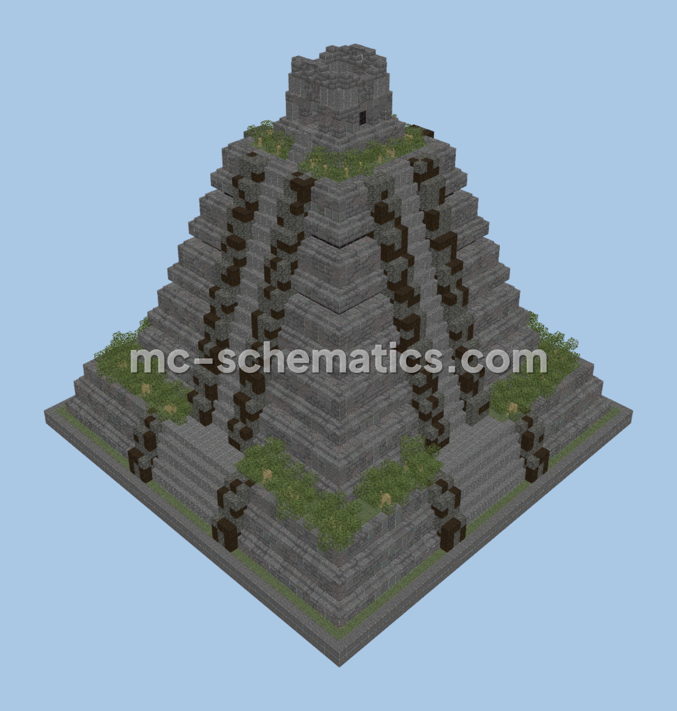 Ancient Mayan Pyramid Temple Minecraft schematic preview