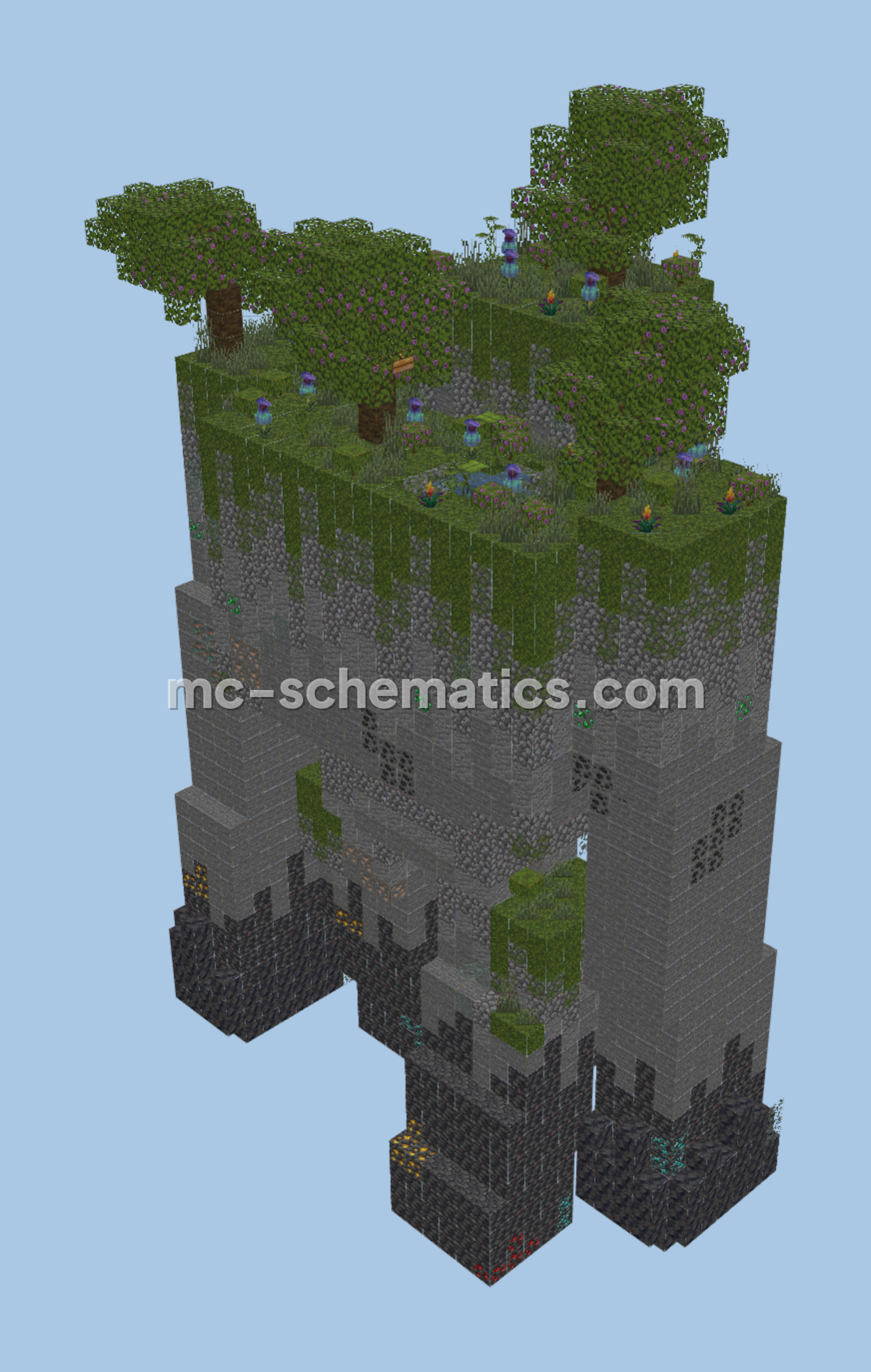 Ancient Mossy Stone Guardian Statue Minecraft schematic