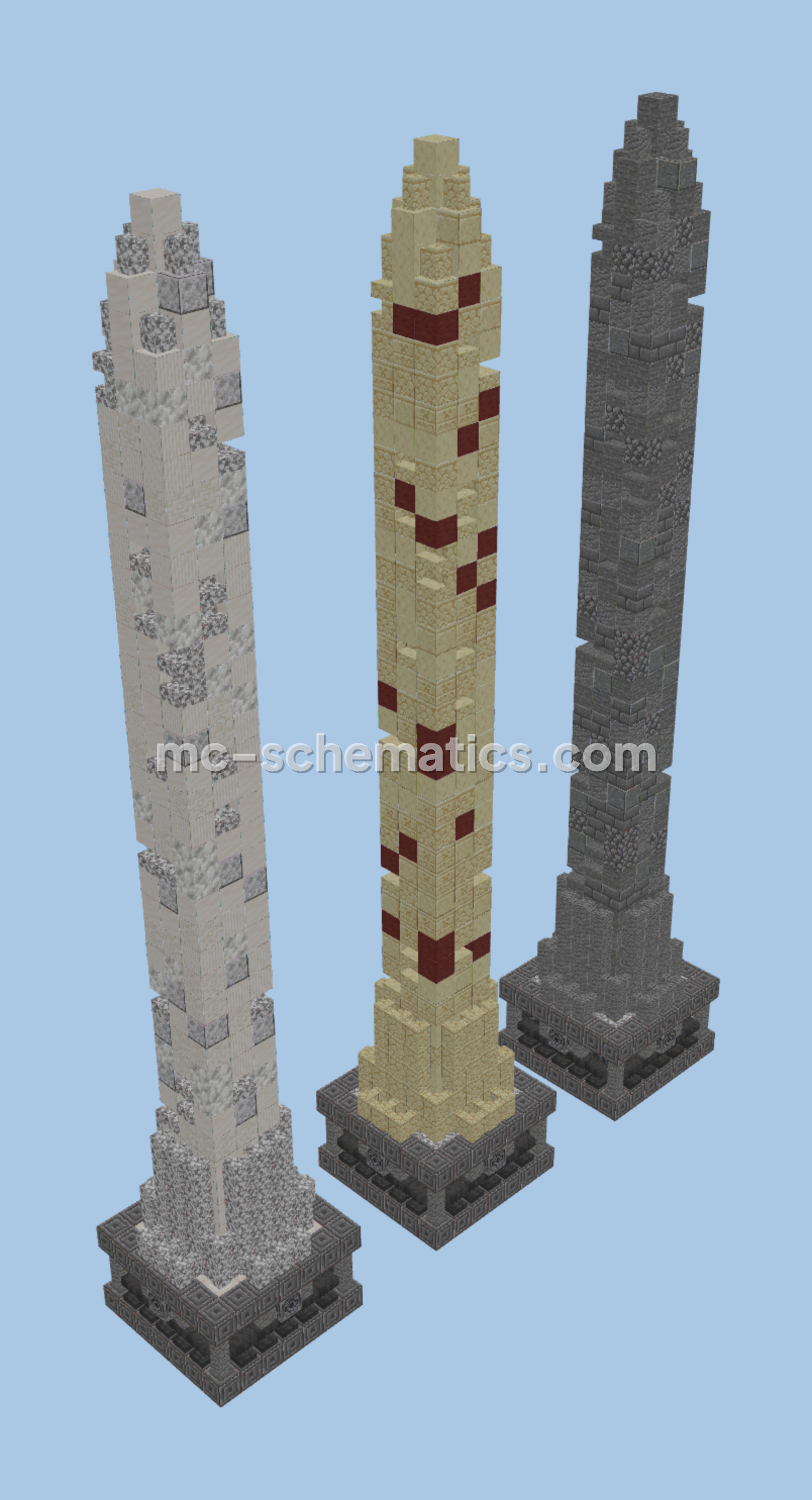 Ancient Obelisk Pack Structure Minecraft schematic preview