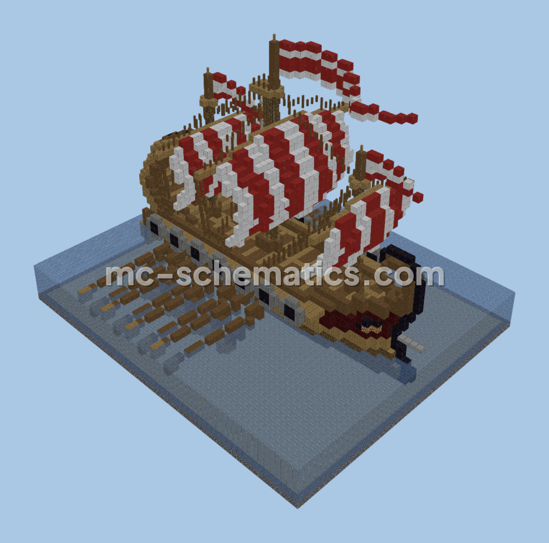 Ancient Roman Boat Minecraft schematic preview