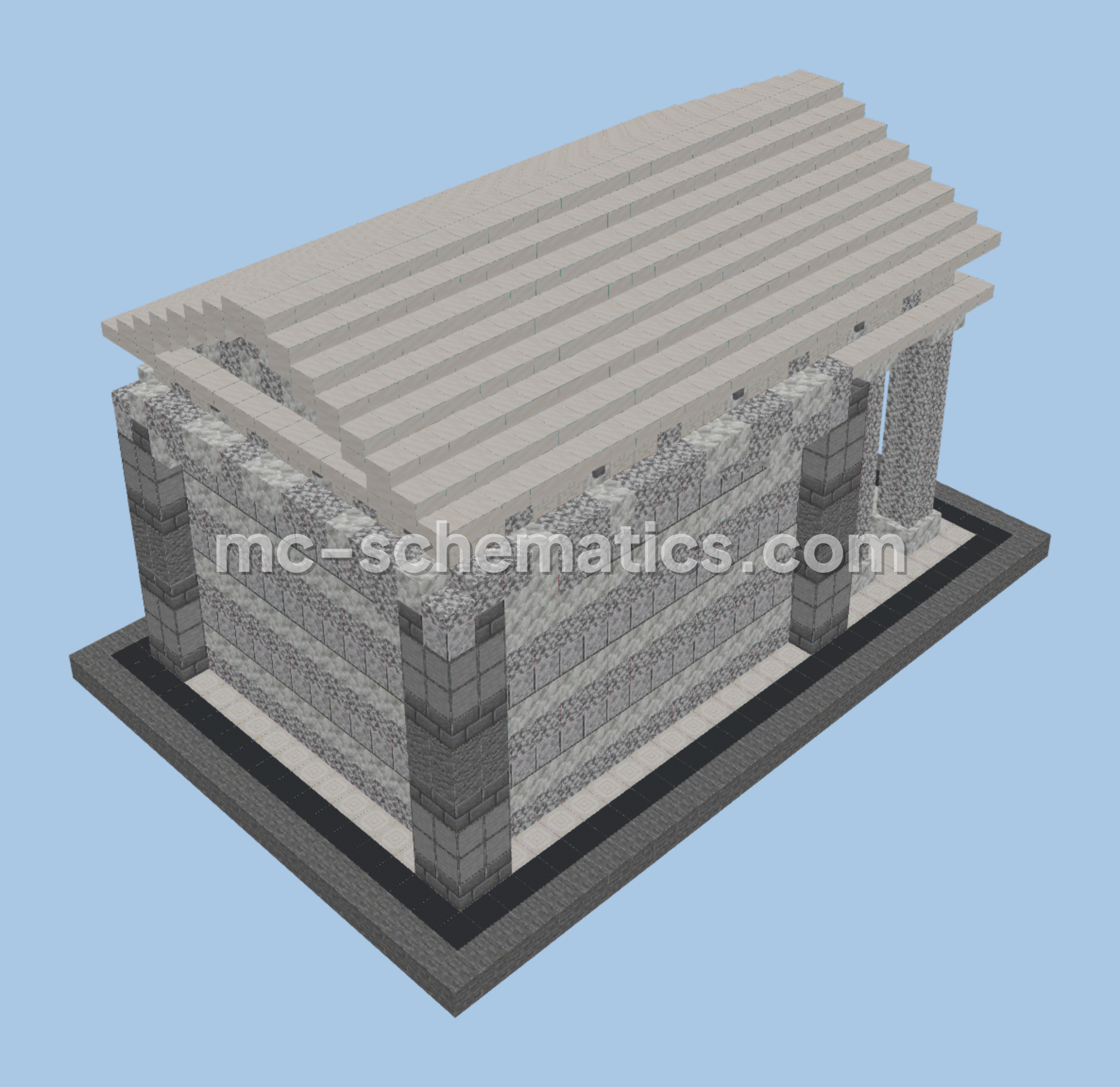 Ancient Roman Temple of Mercury Minecraft schematic preview