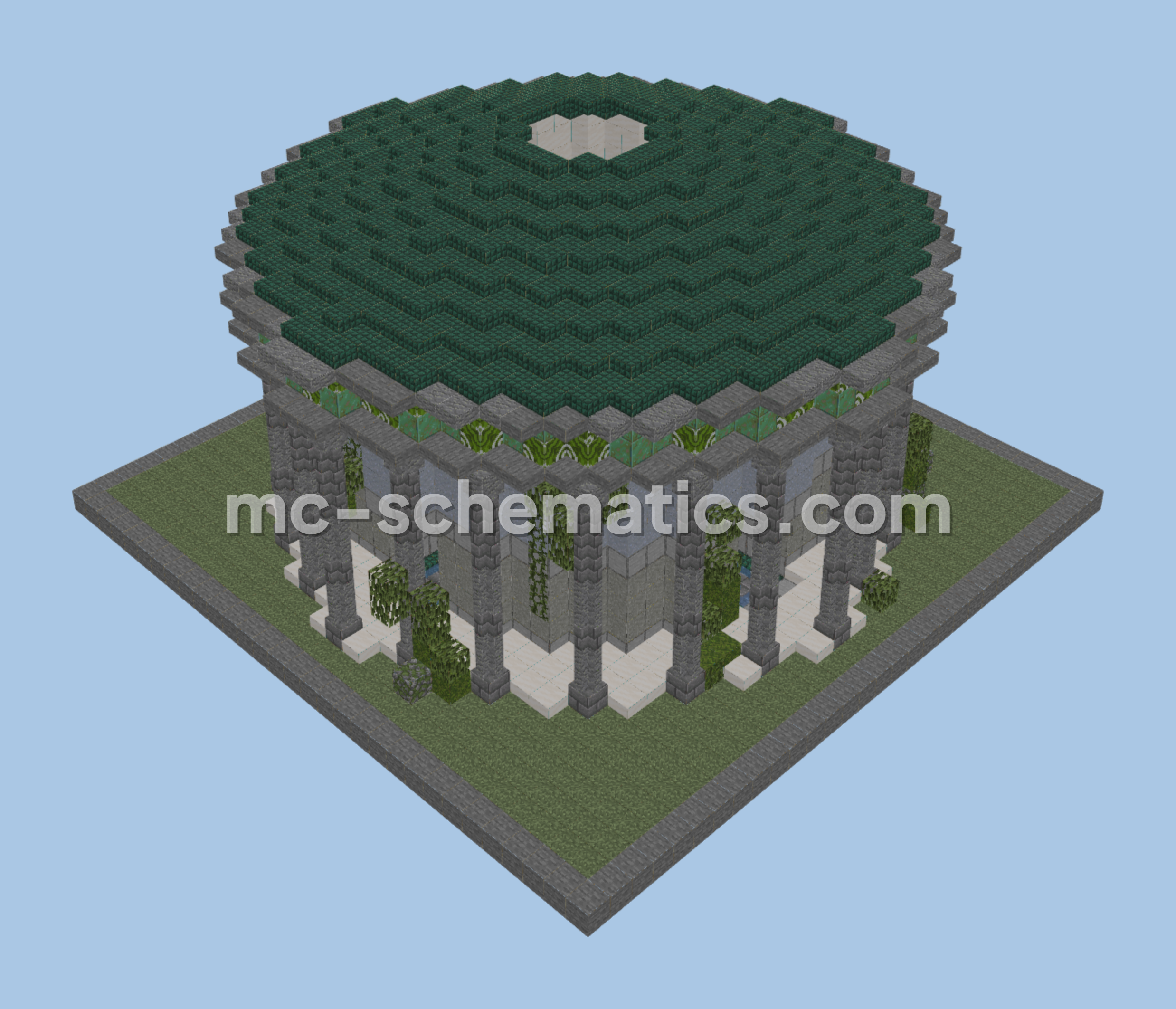 Ancient Roman Temple of the Nature God Minecraft schematic preview