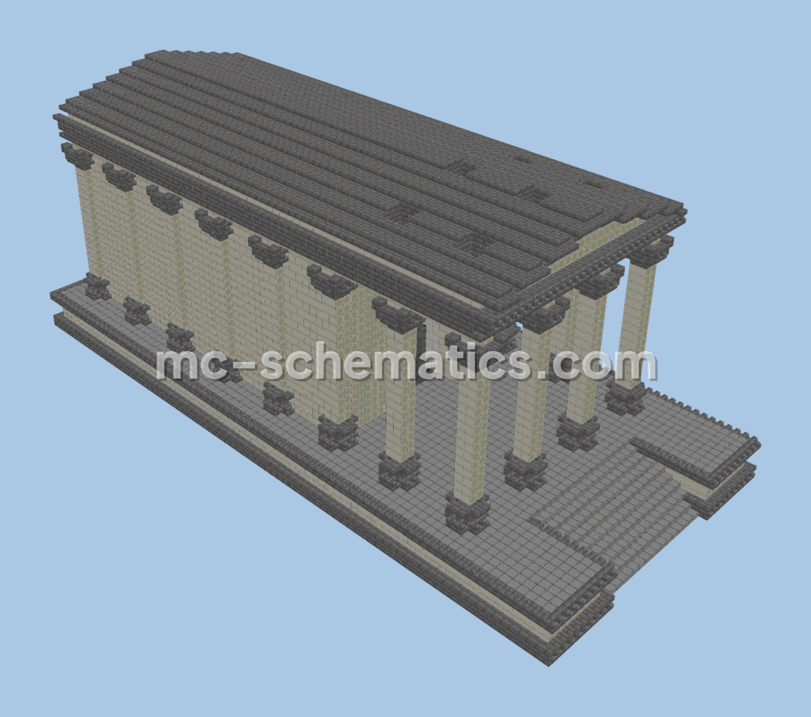 Ancient Roman Temple Structure Minecraft schematic preview