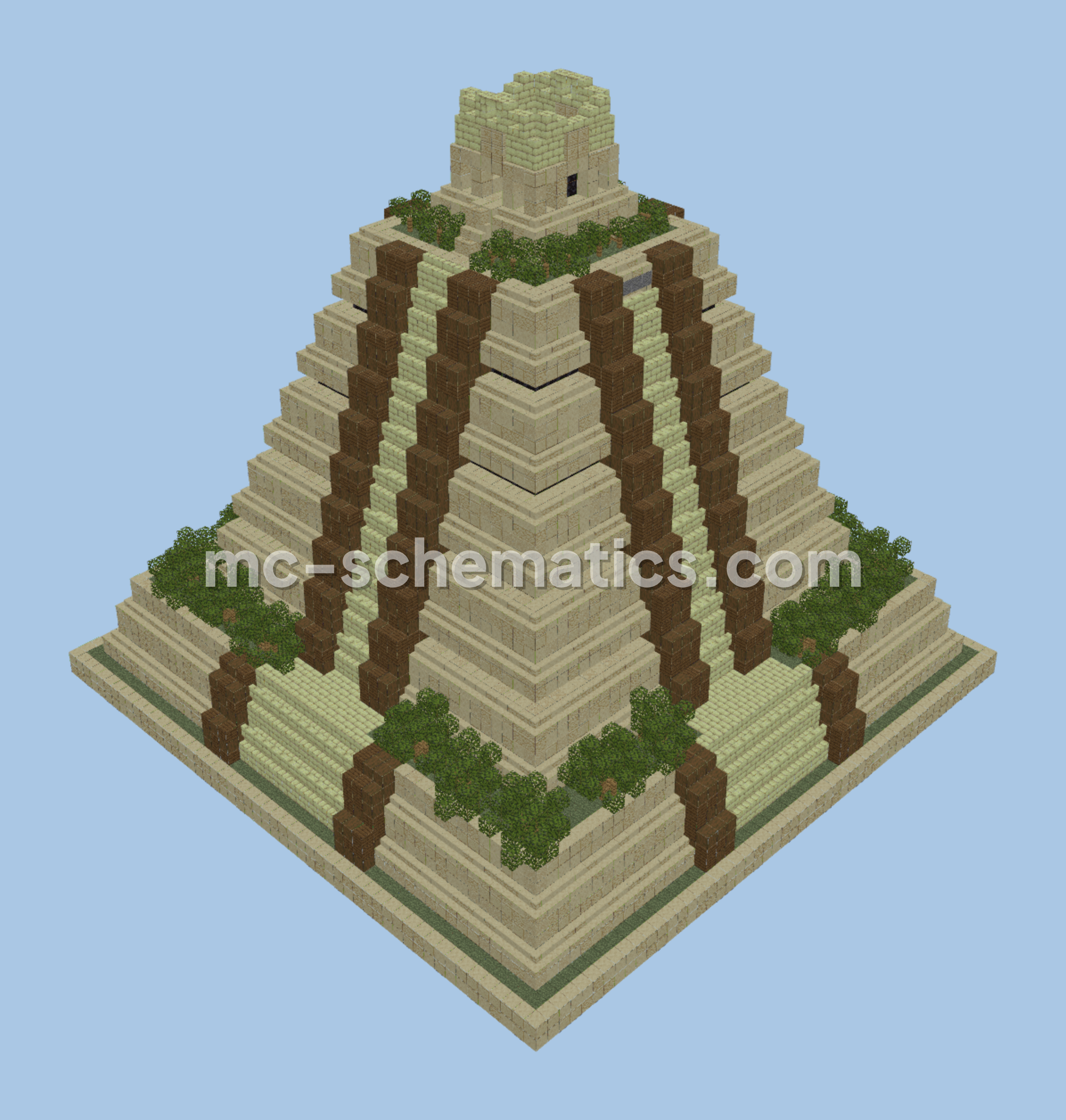 Ancient Sandstone Pyramid Temple Minecraft schematic preview