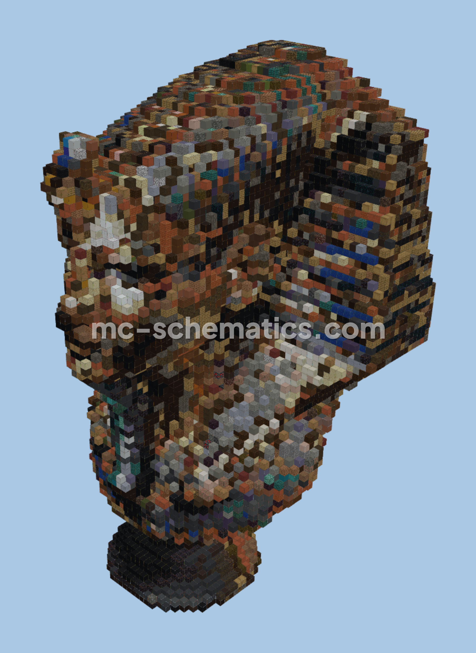 Ancient Toutan Khamon Bust Statue Minecraft schematic preview