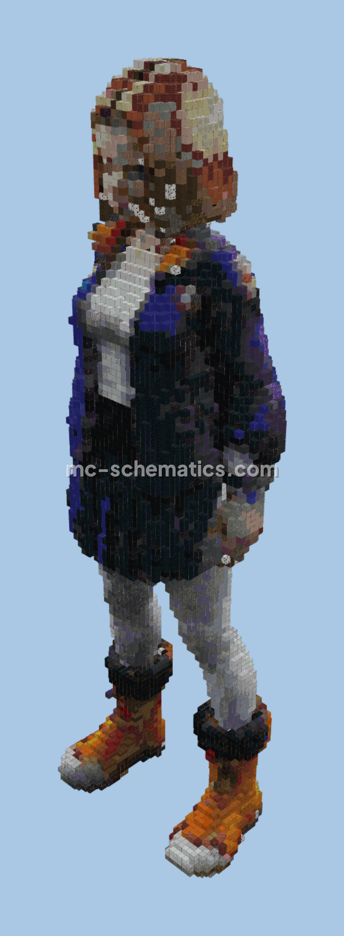 Android 18 Character Build Minecraft schematic preview