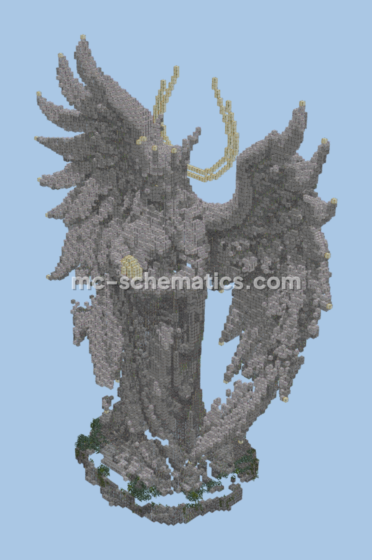 Angel Lotus Sculpture Minecraft schematic preview